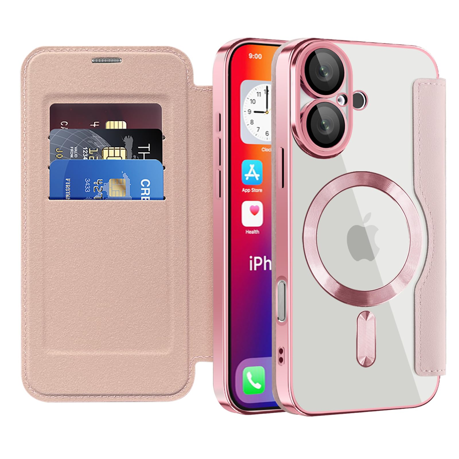 CANSHN Magnetica Cover per iPhone 16 Pro Max, [Compatibile con MagSafe] Custodia Protettiva Antiurto per Telefono 6,9 Pollici, Trasparente