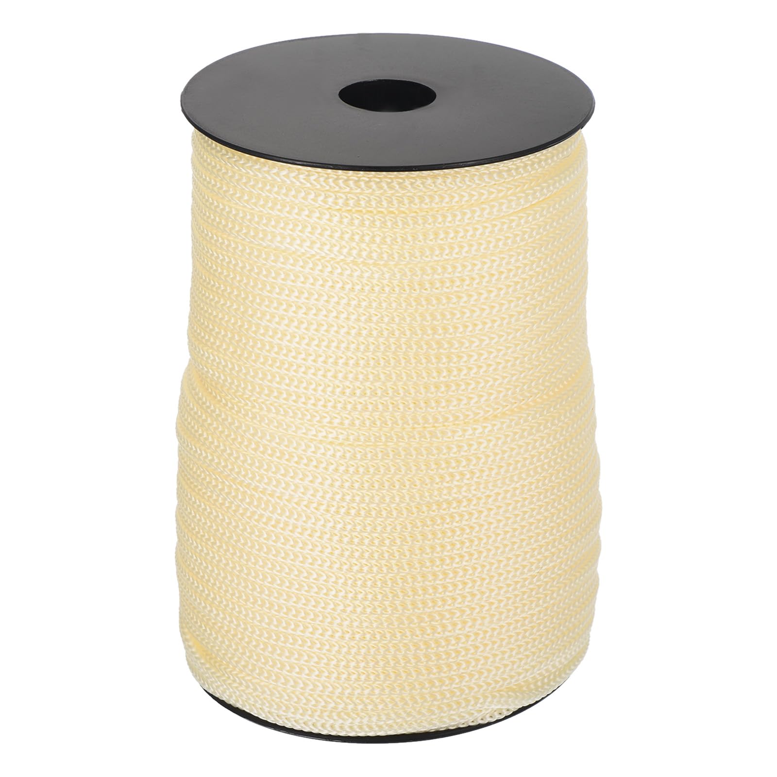 QUARKZMAN Linka polipropylenowa 4 mm, pleciona, 100 m, linka nylonowa do sznurka do prania, na kemping, wędrówki, do aktywności na świeżym powietrzu, kremowo-biała