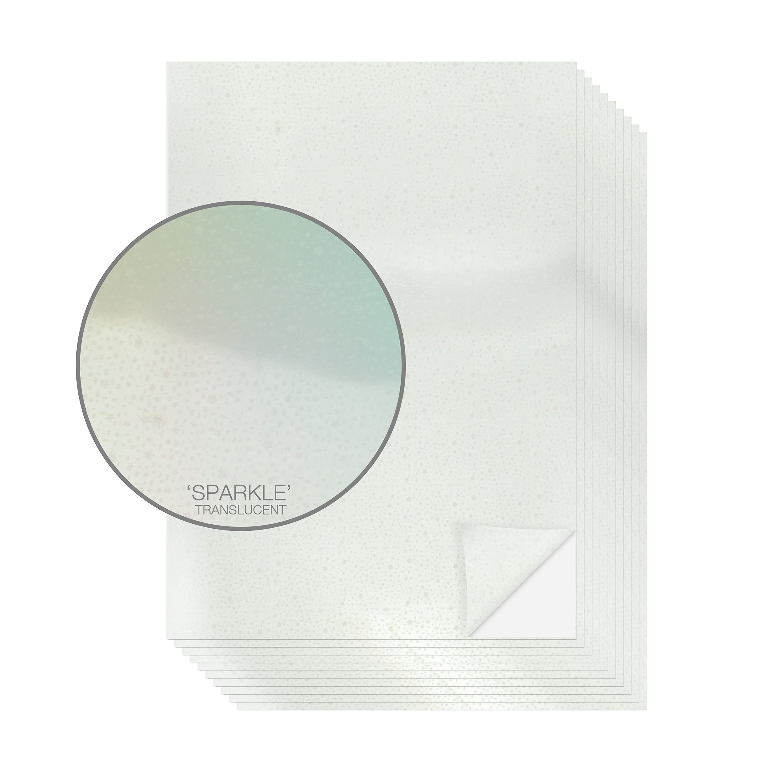 Lot 40 Feuilles Vinyle Brillant Transparent A4 - Support Impression Jet D'Encre Pour Autocollants, Étiquettes, Images, Projets Créatifs Maison