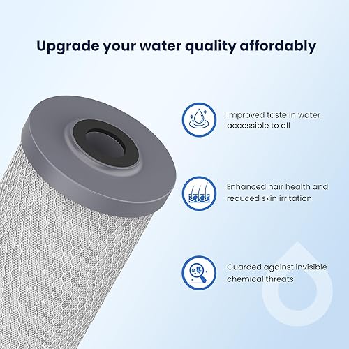 Miniatura 5 de GLACIER FRESH Fortitude V2 Series - Filtro de repuesto para bacterias de sedimentos, carbonozinc que inhiben las bacterias de triple propósito,