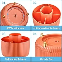 Vista 4 de Marbrasse Portalápices giratorio de 360 grados+Portalápices de madera