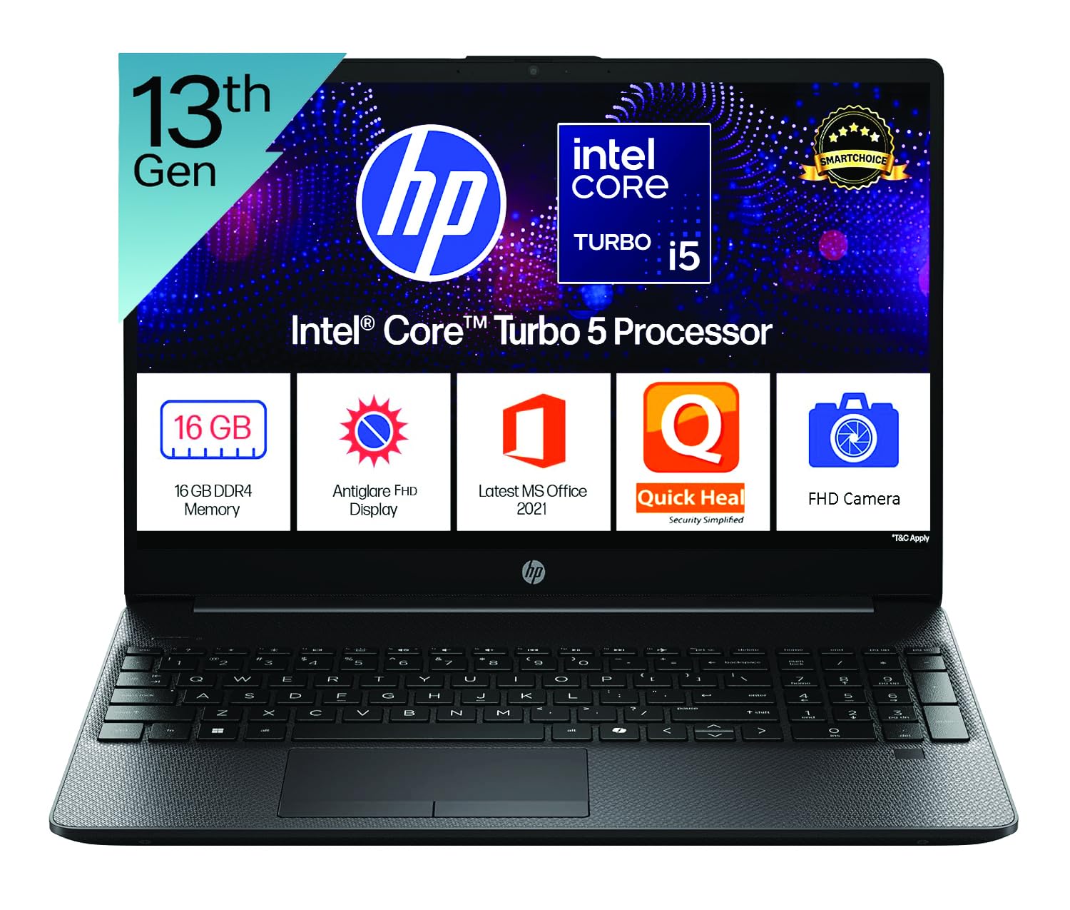 HPノートPC 15.6インチ13thGenIntelCorei5-1334U HP 15, 13th Gen Intel Core i5-1334U with Turbo Boost, 16GB DDR4
