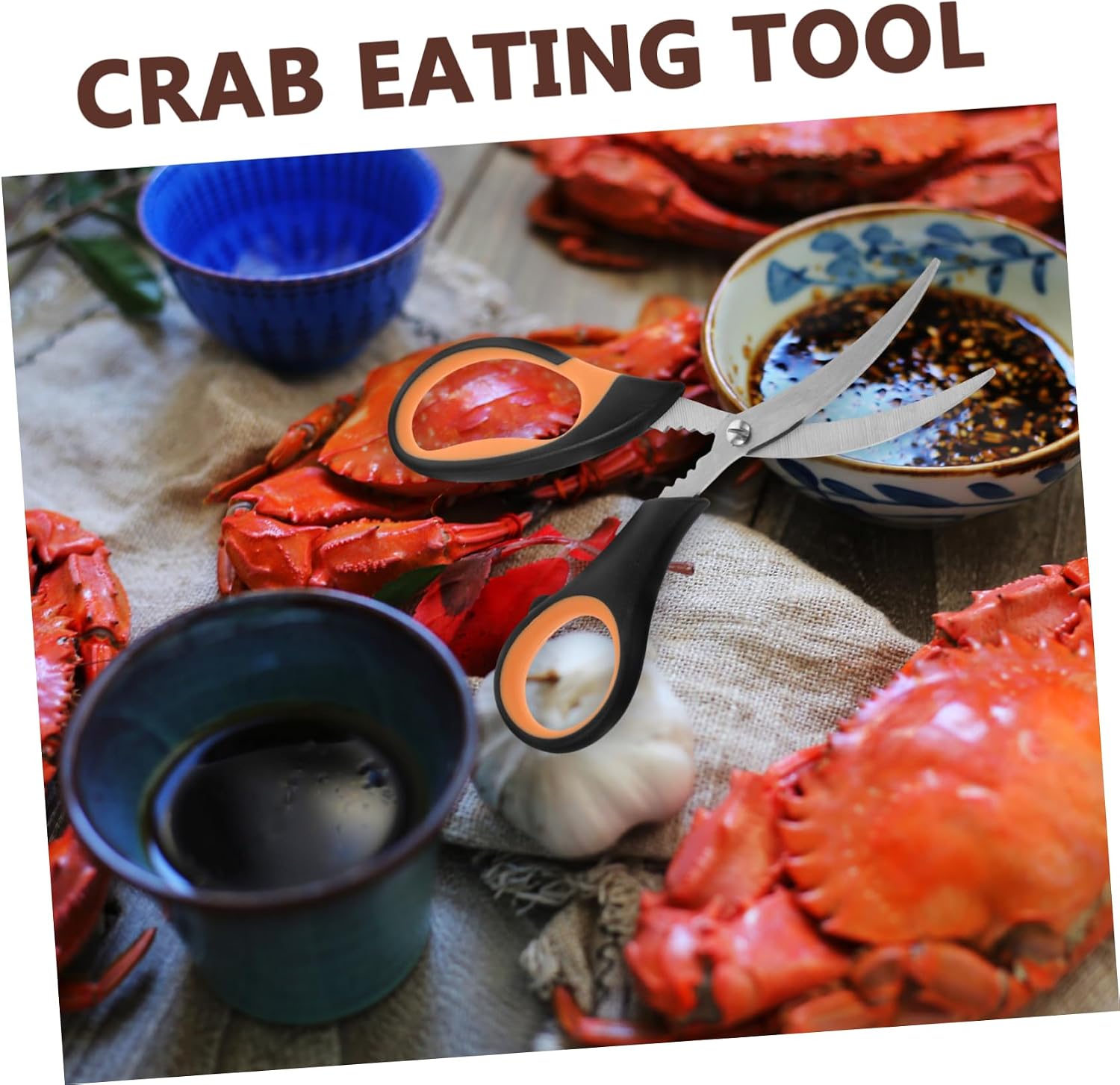 Amosfun 10-Piece Seafood Tools Set Multi-Functional Crab Opening Tools Plastic and Stainless Steel Lobster Crackers Easy-to-Use for Crab Boil Parties