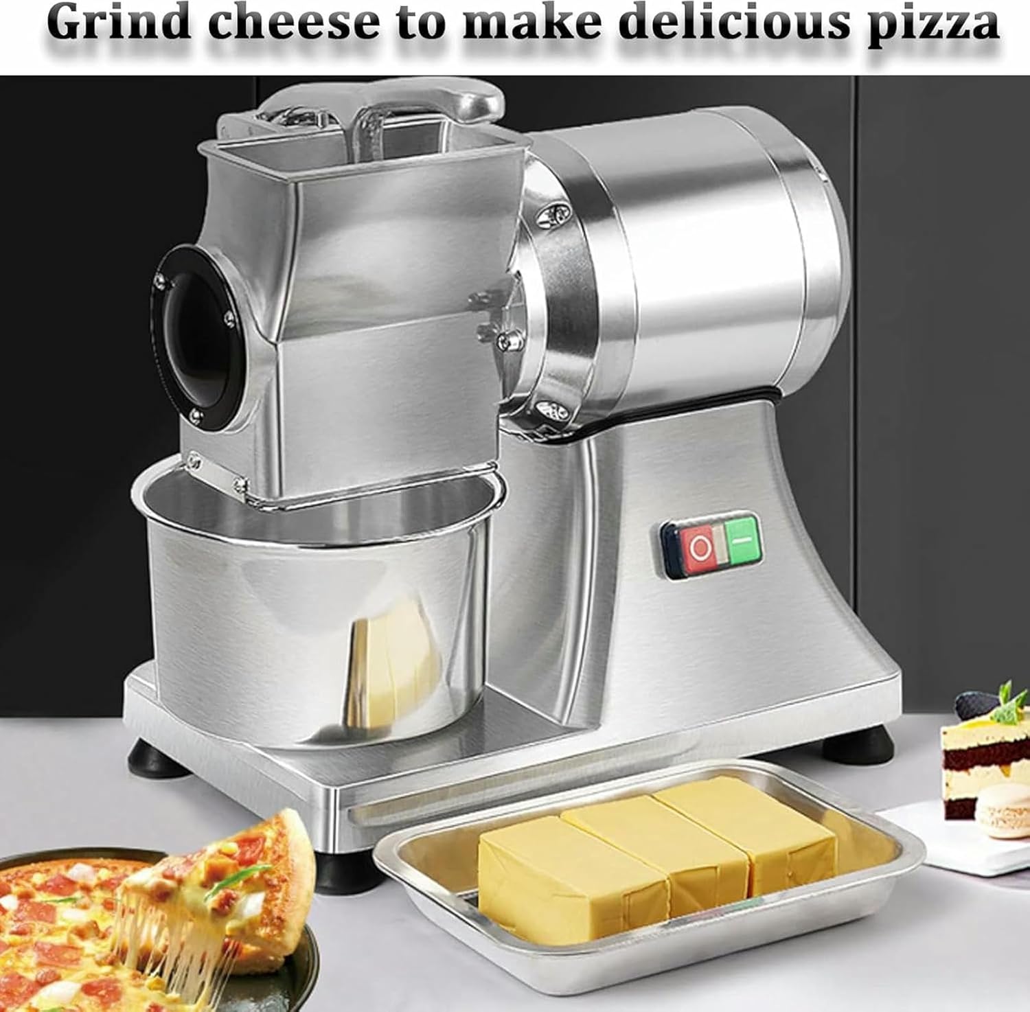 Electric Cheese Grinder, Commercial Cheese, Butter, Grilled Bread, Large Crusher, Grinder, Cheese Slicer, Suitable For Cheese, Butter, Grilled Bread
