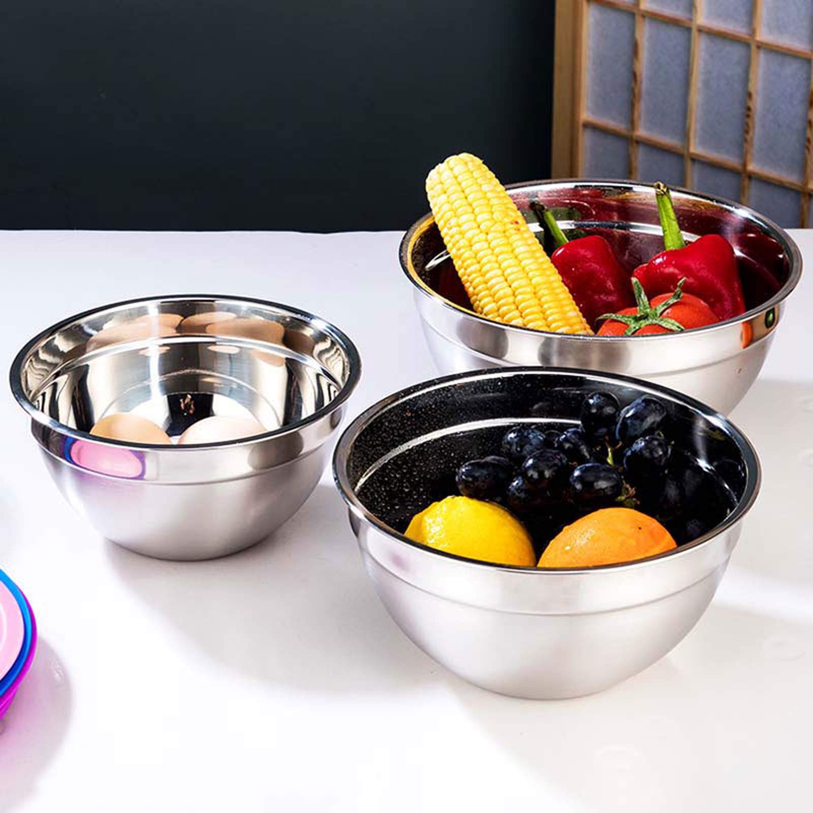 Tioncy Edelstahl-Rührschüsseln Set – 20 Stück, 16 Cm, Stapelbar, Flacher Boden Für Küche & Backen