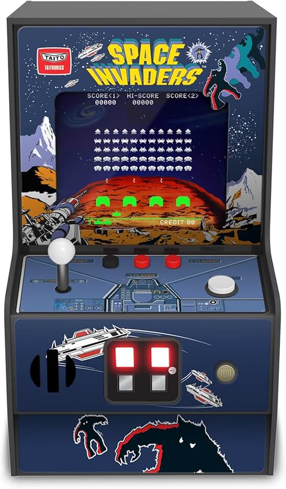 Dgunl-3279 Fliperama Portátil Retrô Edição Premium Space Invaders de 17 Cm, My Arcade, Azul - Windows