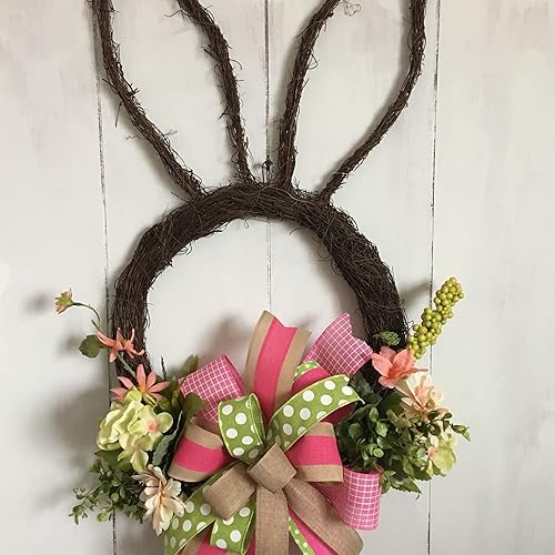 Miniatura 5 de KRE - Formas de corona de metal con forma de conejo de jardín floral 17375 x 95 pulgadas marcos para hacer manualidades de decoración suministros de