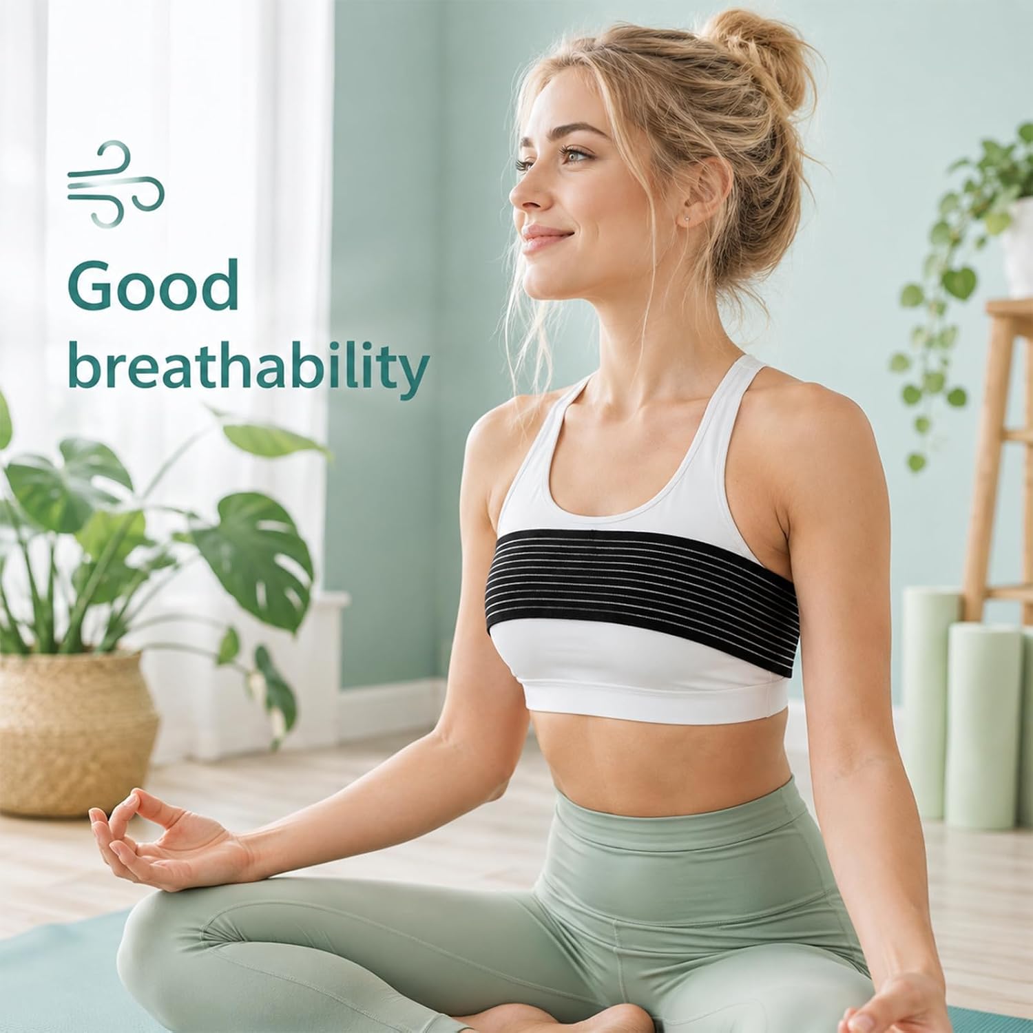 Adjustable Breast Compression Band, 56 X 3 In Breast Chest Brace | Breast Chest Compression Band for Women Augmentation Bra Reduction Pain and Injury Recovery Sports and Outdoors