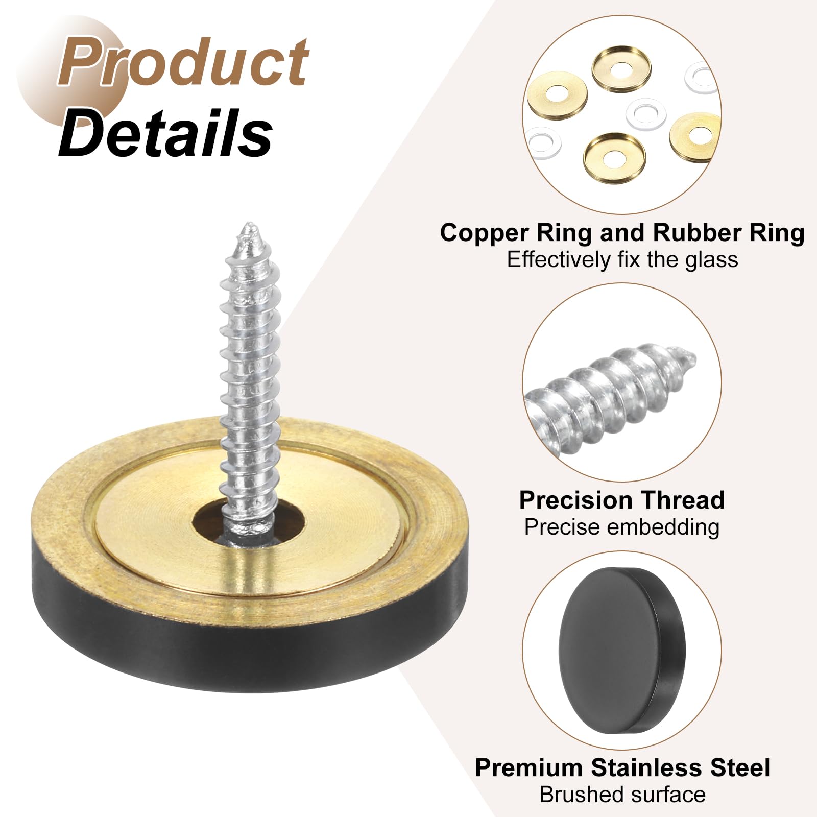 PATIKIL 8 Pcs Screw Covers Caps - Image 3