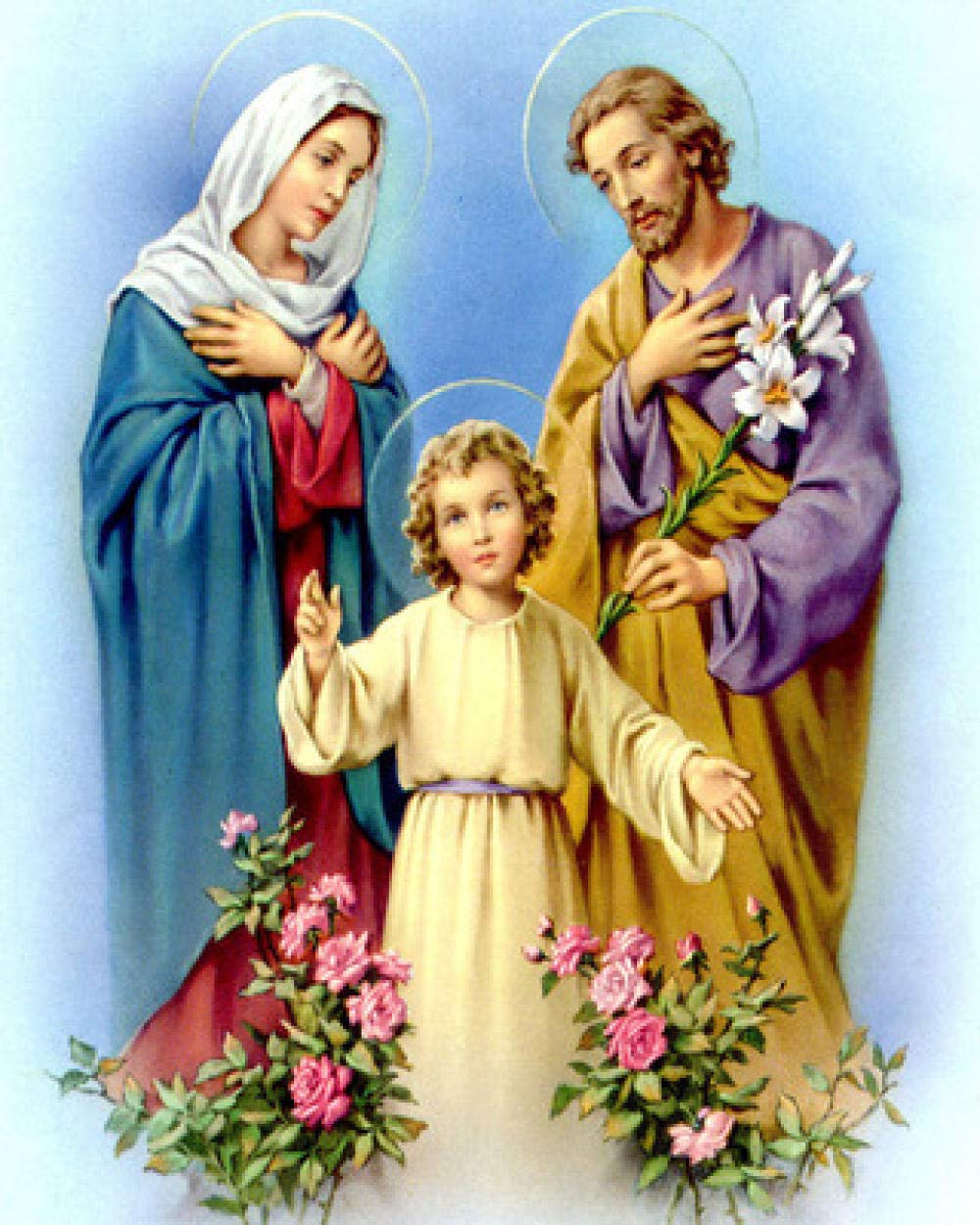 Peinture diamant 5D Jésus et enfant en strass carrés, cadeau idéal pour croyants chrétiens