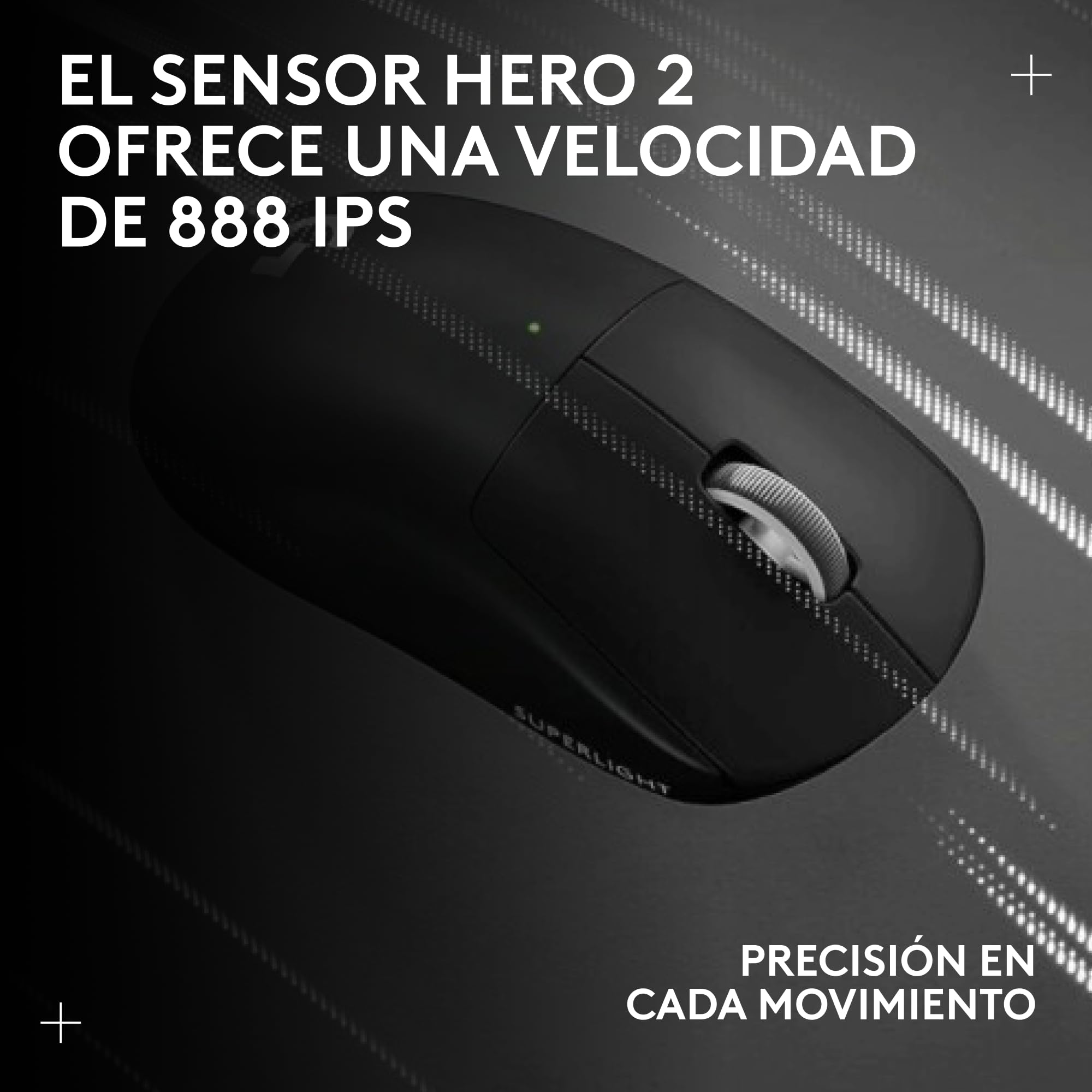 Logitech G Pro X Superlight 2, Ratón inalámbrico gamingratón Pro-Grade de 60 g con 5 Botones programables, Europa del Este Envases,44 000 dpi, Velocidad de Respuesta de 8 kHz, USB-C,PC/Mac - Negro