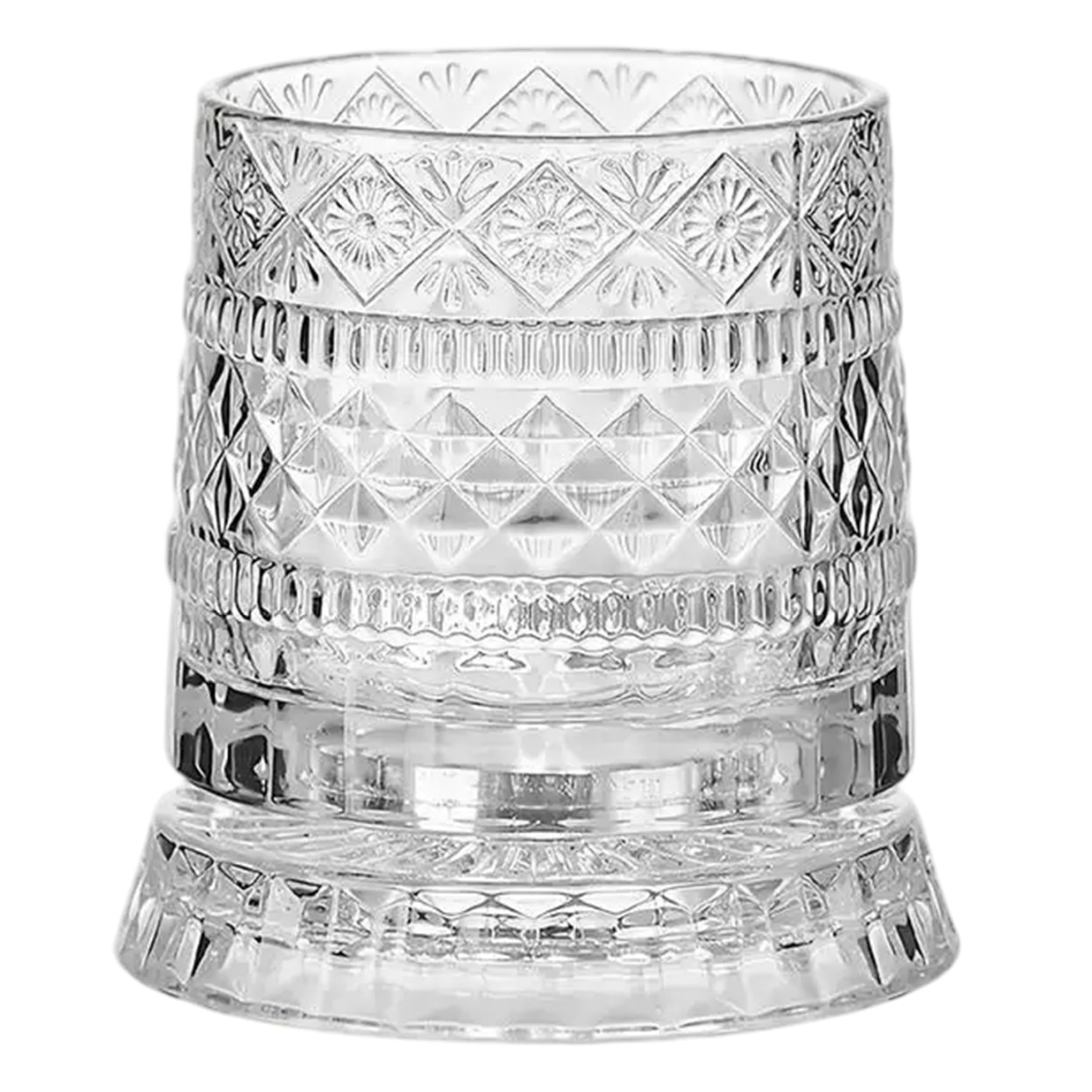 Verres à whisky rotatifs 360 degrés avec socle éclairé en cristal