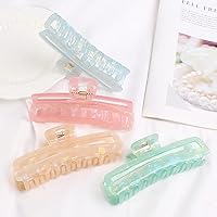 Vista 2 de Jayongnee - Pinzas de pelo grandes y antideslizantes para mujeres y niñas, pinzas de sujeción fuerte para cabello fino/medio grueso