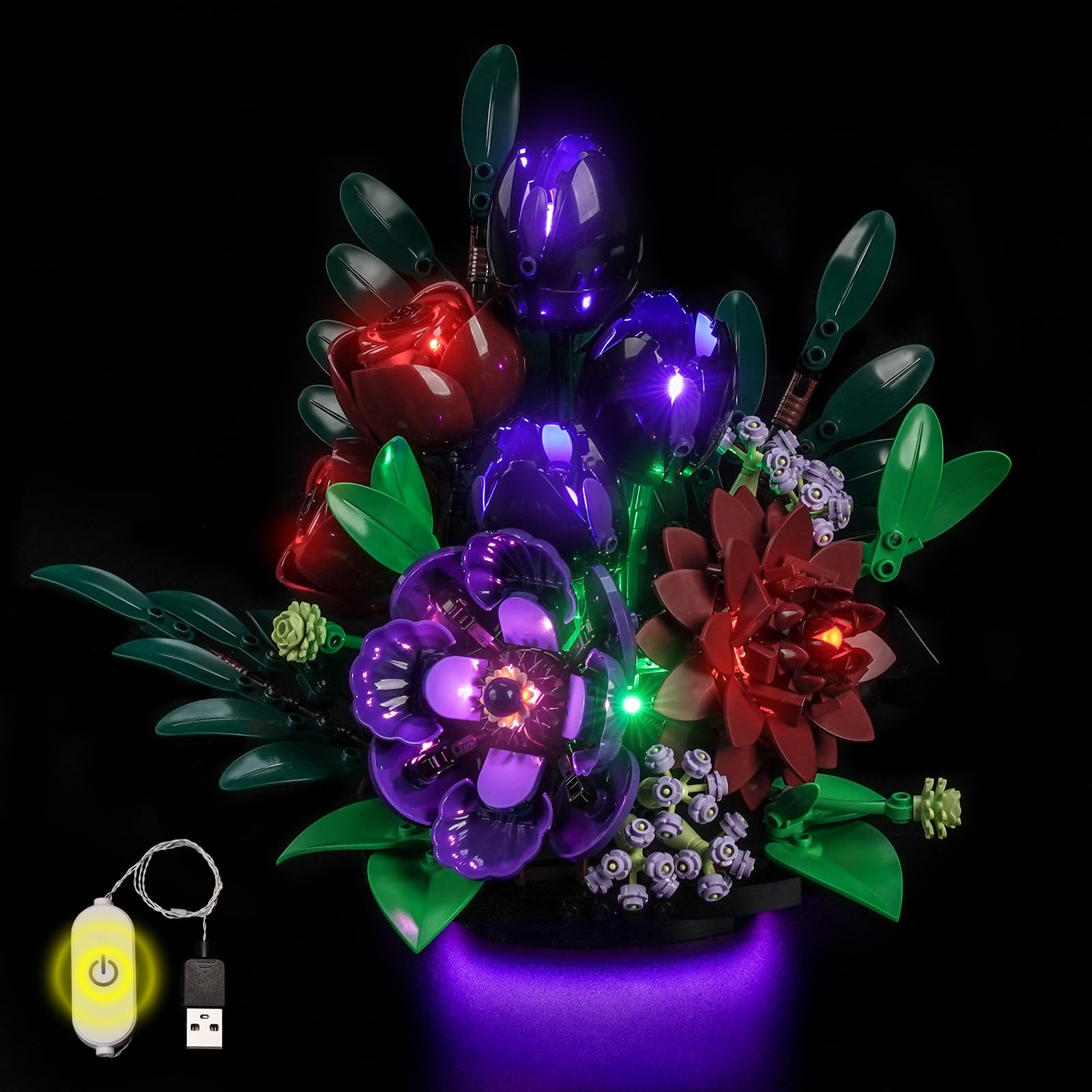 Led Licht Set kompatibel mit Lego 11513 Dunkles Blumengesteck
