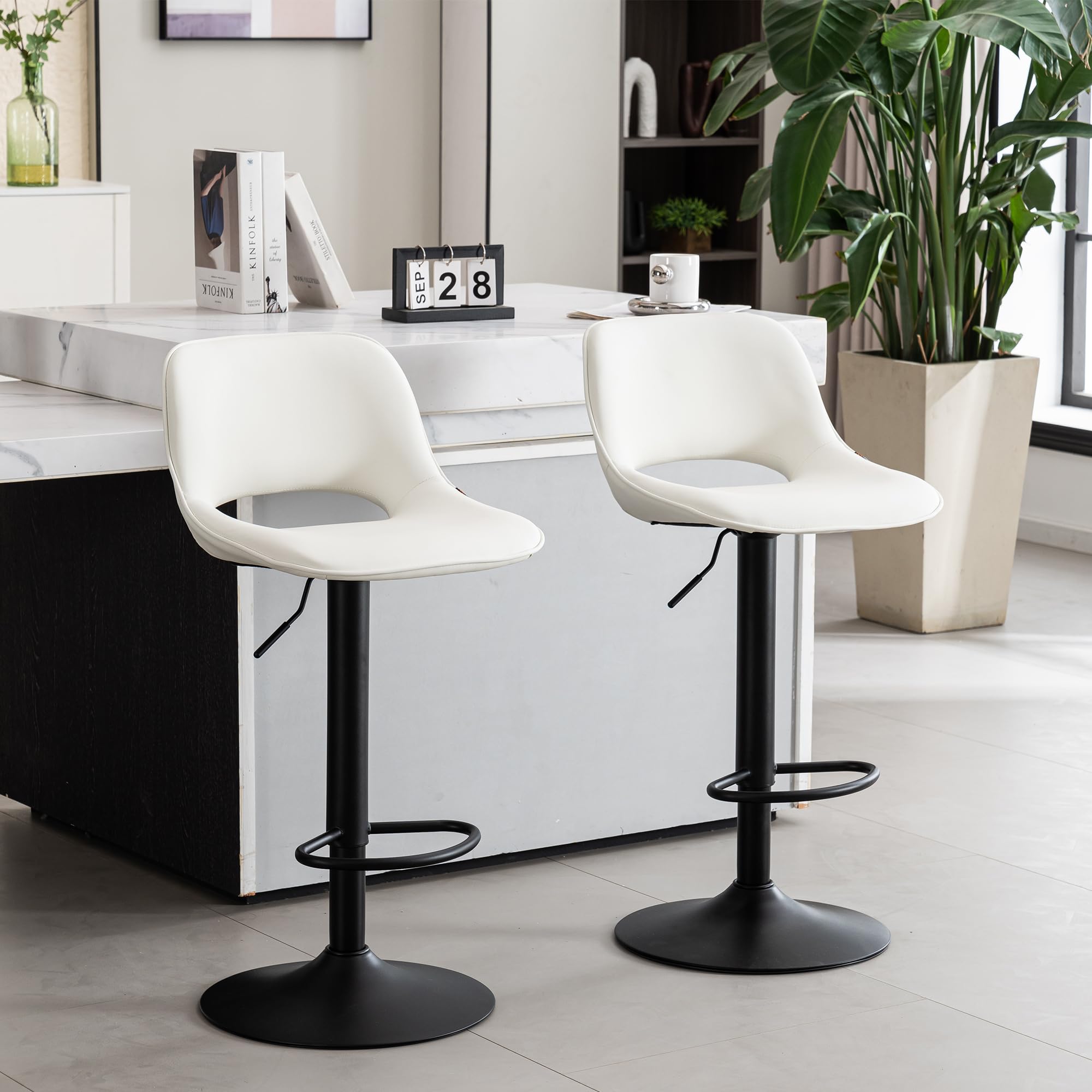YOUNIKE Adjustable Counter Height Bar Stools