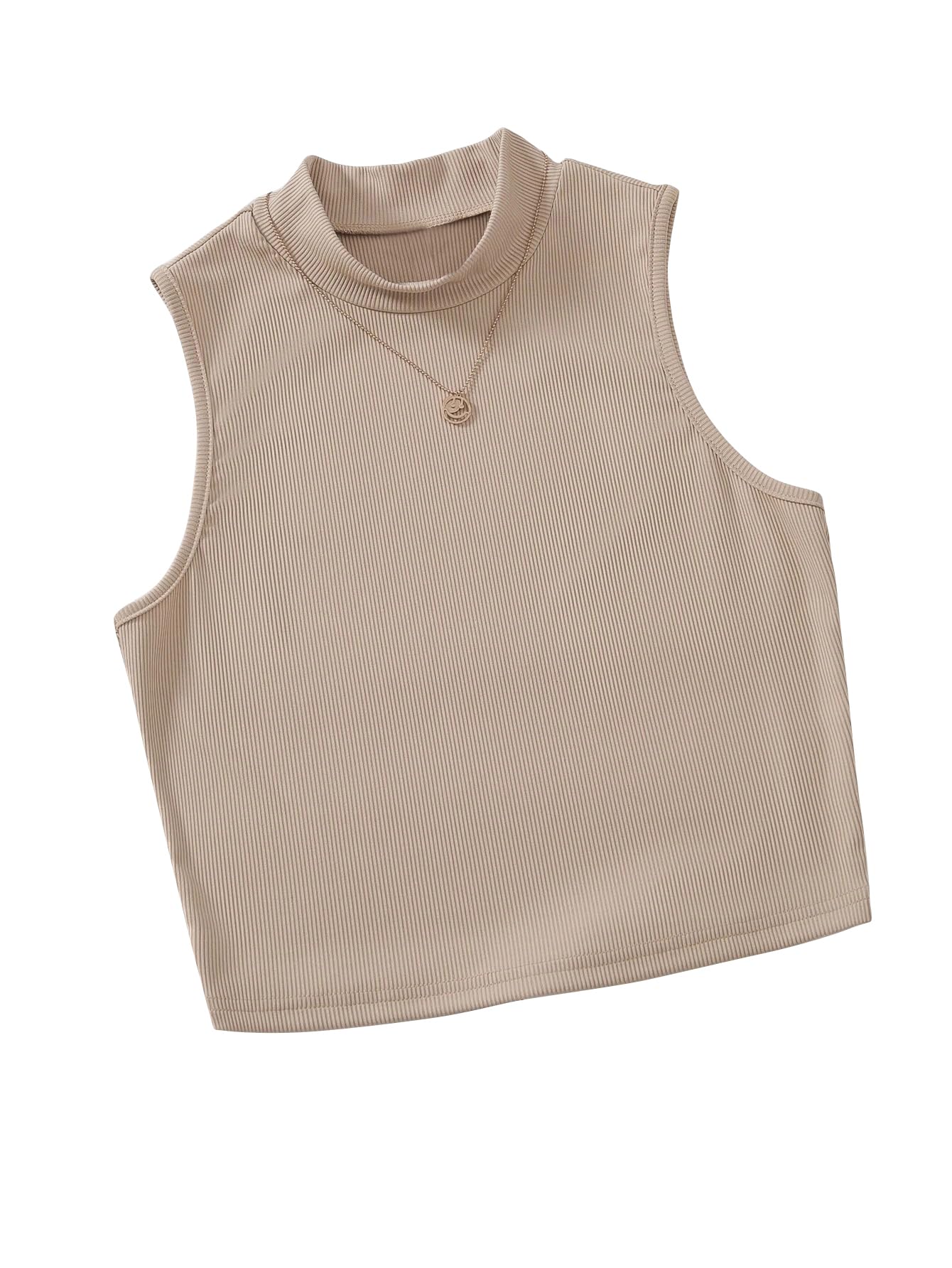 toochki Tops for Women Crop Top for Women's Tank Activewear Tee Sports Casual High Neck Cotton Camisole-picture-40