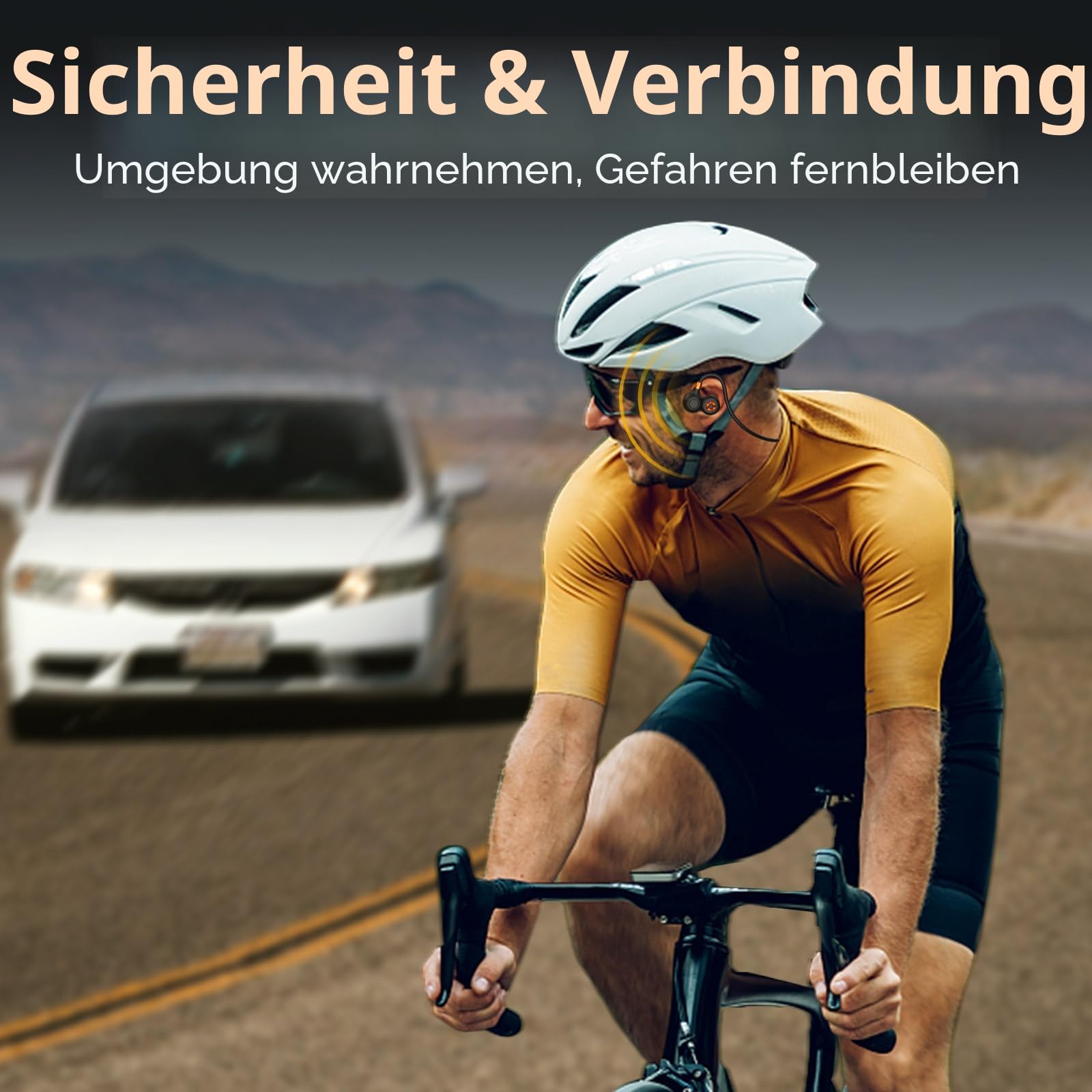 Ortizan Open Ear kopfhörer, kabellose kopfhörer Bluetooth 5.3, Kraftvoller Klang, 15 Stunden Wiedergabezeit, 19 G Leicht, IPX6 Wasserdicht, Laden Fester Halt für Laufen, Fitnessstudio, Training