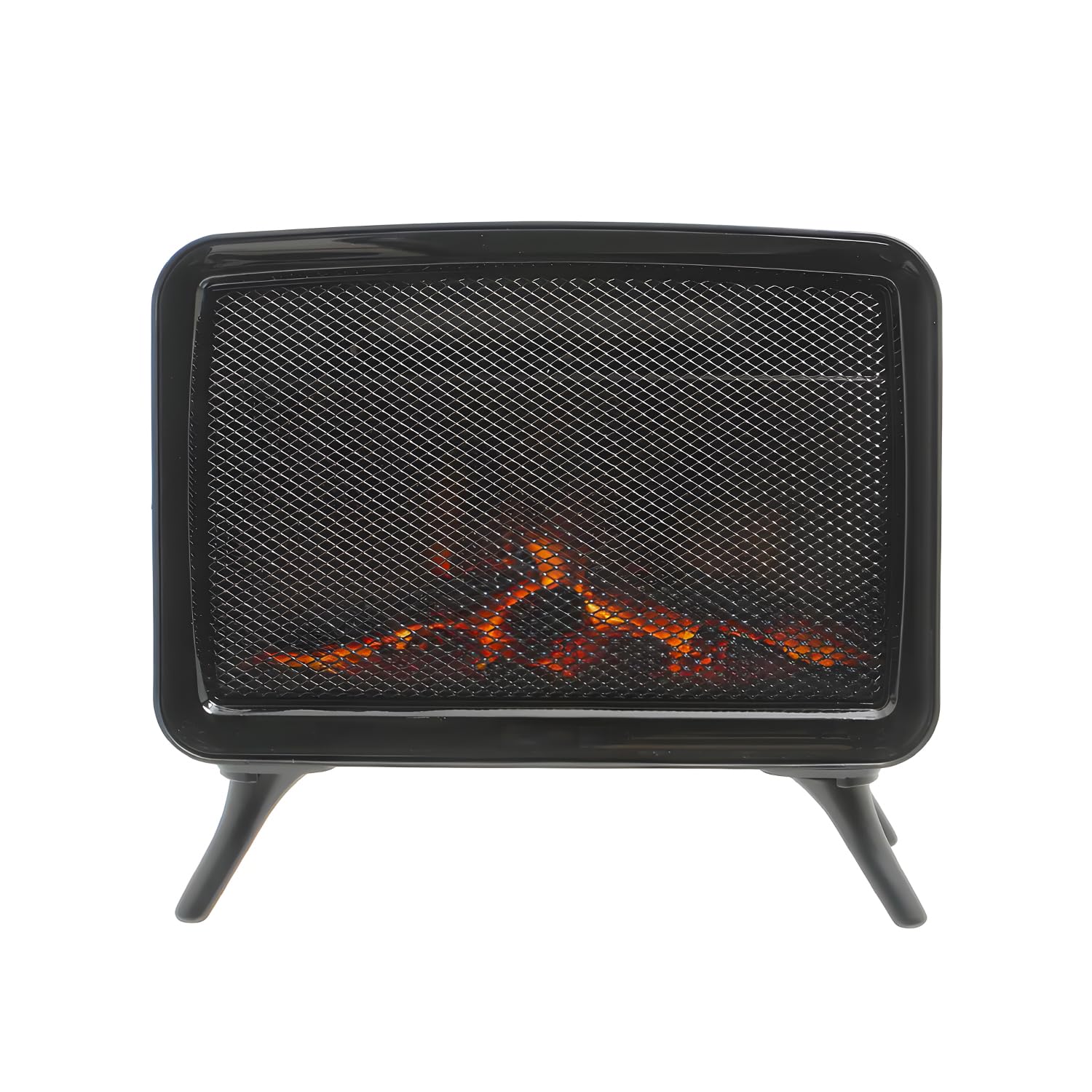 Wintem Caminetto Elettrico con Effetto Fiamma Realistico 34x18x30cm -Potenza e Termostato Regolabile 800/1600W Ideale per Creare un'Atmosfera Accogliente con Protezione dal Surriscaldamento