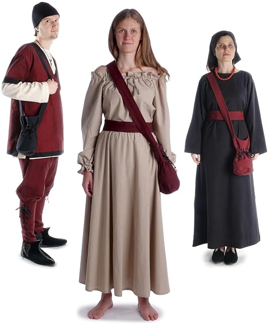 Foto 2 de 8 de HEMAD Bolso de hombro medieval - en algodón - S Rojo