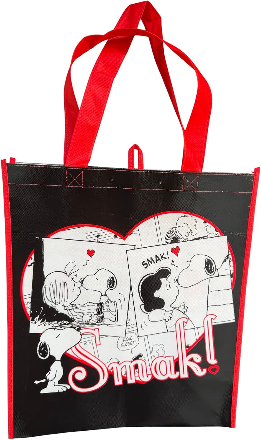 Legacy Licensing Partners Snoopy and The Peanuts Comics Valentines Day Collectable Large Reusable Tote Bag