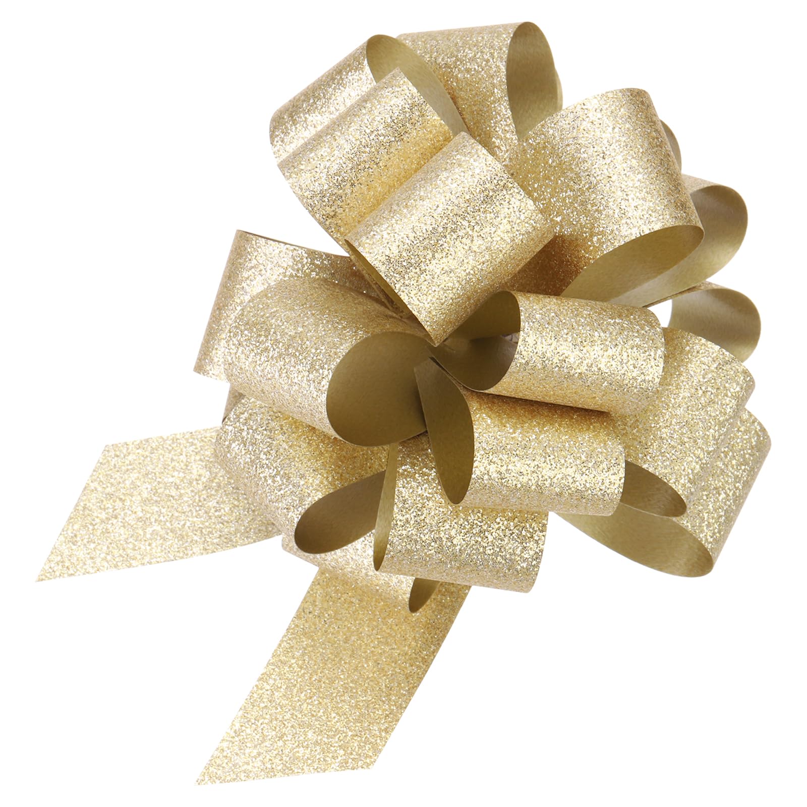 Lazos grandes dorados para envolver regalos navideños y decorar cestas de boda inolvidables
