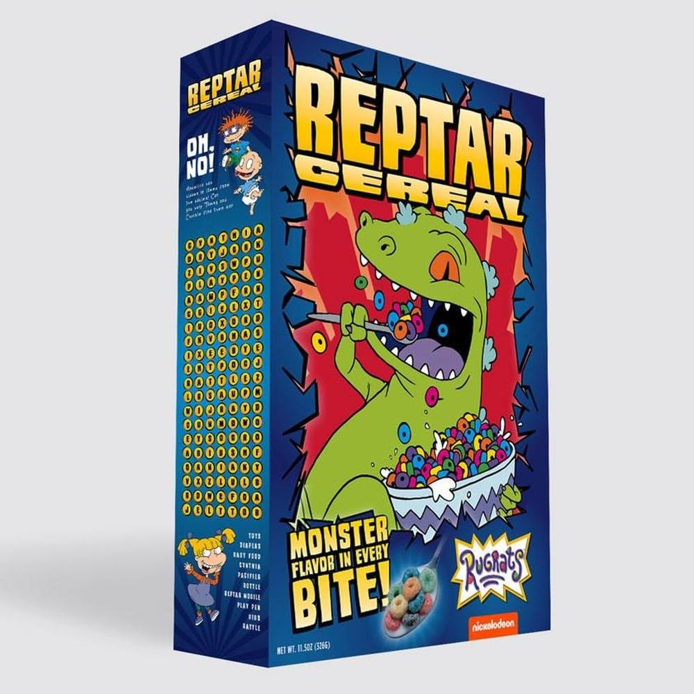 Reptar Cereal - Nickelodeon Rugrats Exclusive Breakfast Cereal - 12.25 Ounces