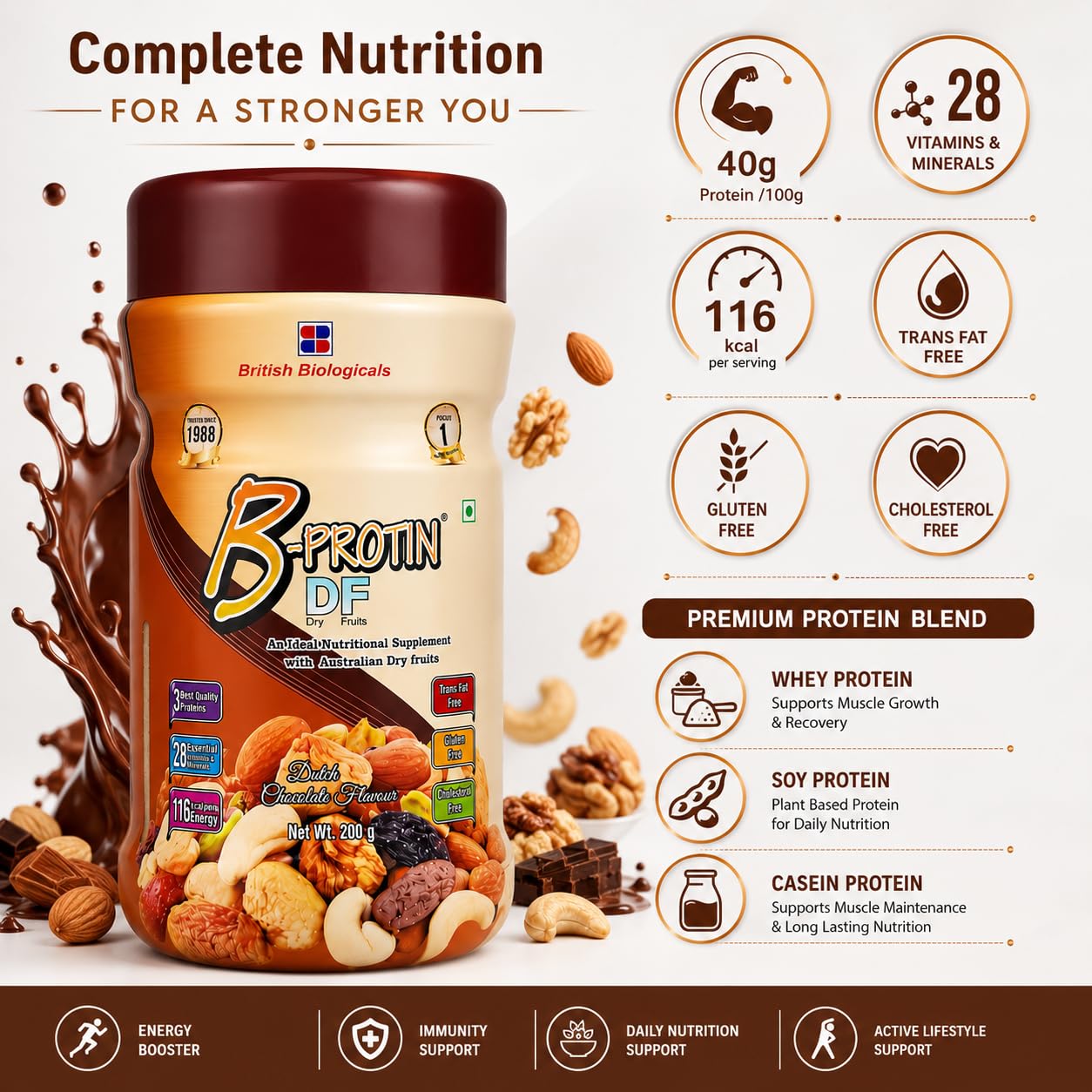 B-Protin Dry Fruit Nutritional Supplement Powder 200g — Amazon image 4