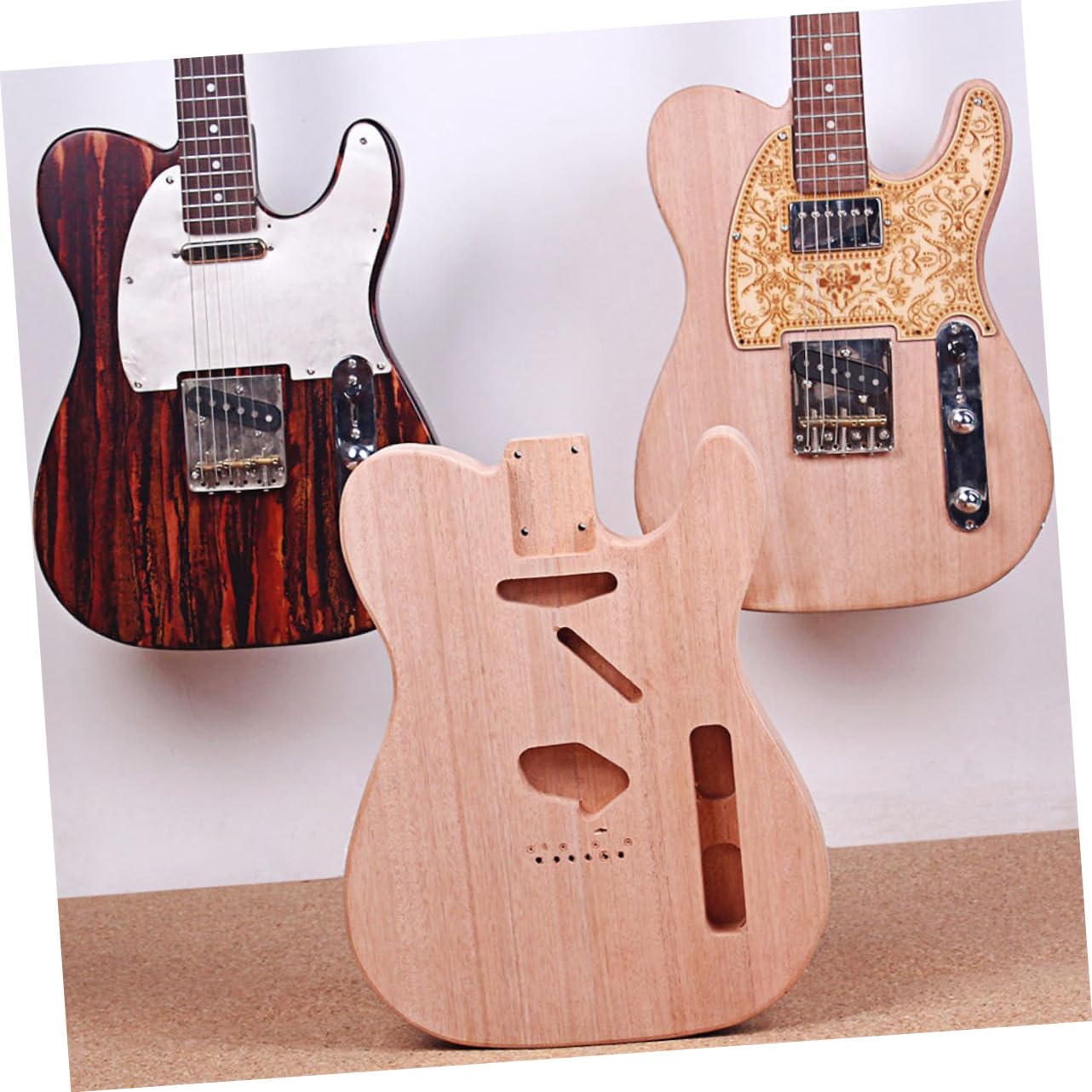 HEMOTON Unfinished Electric Guitar Body Blank Guitar Barrel for Projects Model Finish