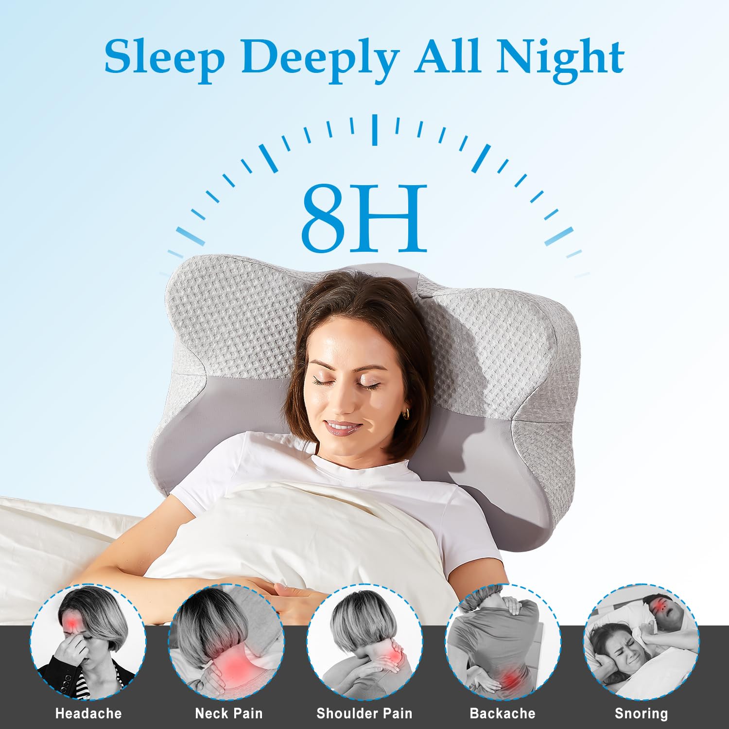 Amazon.co.jp: 頸部ネックピロー 輪郭形状記憶フォーム枕 睡眠時の痛み