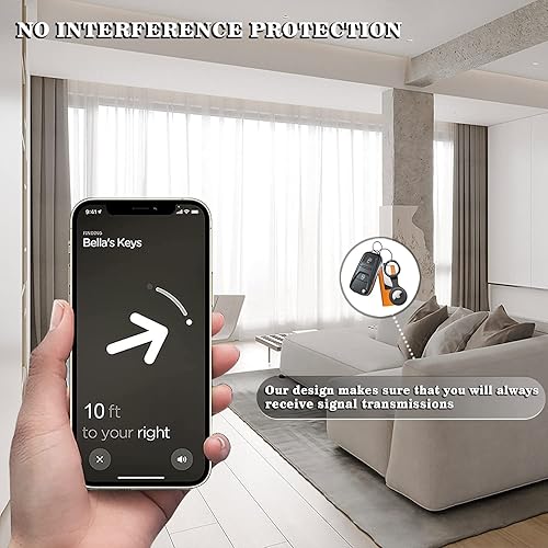 Miniatura 5 de Paquete de 2 fundas AirTag de silicona resistente a los golpes para buscador de llaves AirTag con llavero mosquetón (gris y negro)