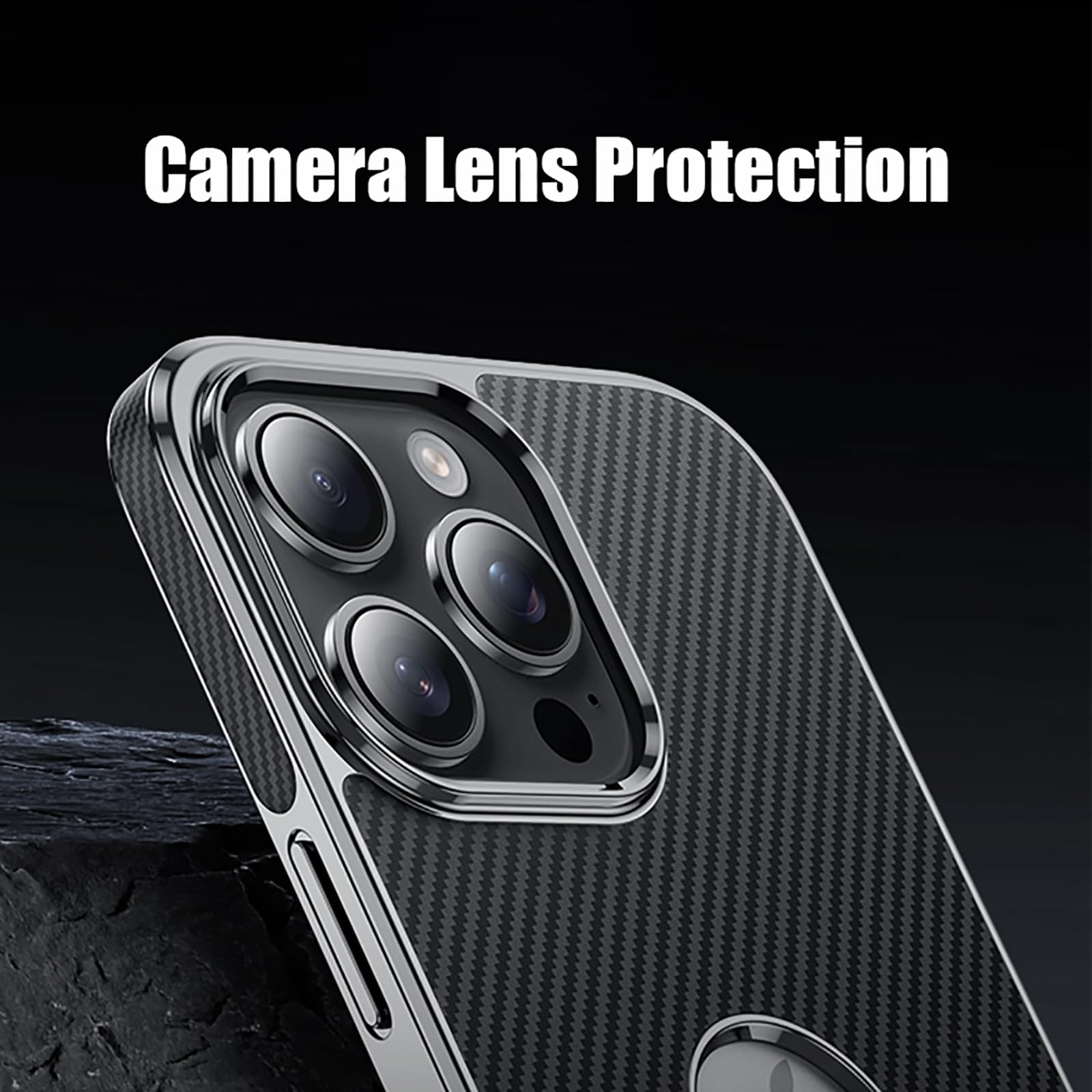 Skórzane etui na iPhone 16 Pro Max/16 Pro/16, smukłe, luksusowe włókno węglowe, galwanizowane etui z logo widokiem ochronne, fioletowe, 16 ProMax
