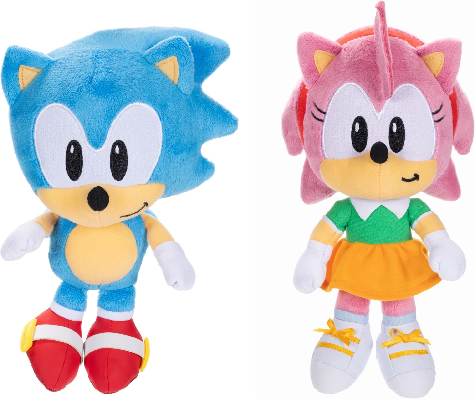 Sonic The Hedgehog 9" Plush 2-Pack, Sonic & Amy Collectible Stuffed Toy