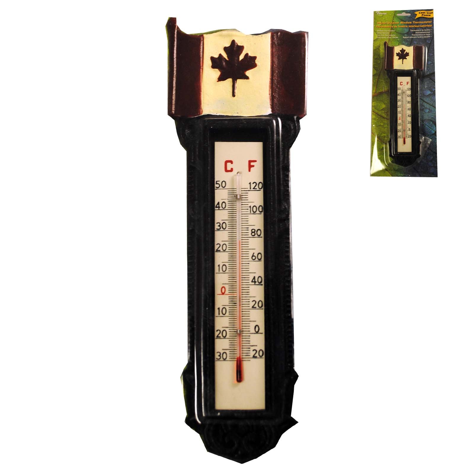 Indoor/Outdoor Window Thermometer - Cast Iron