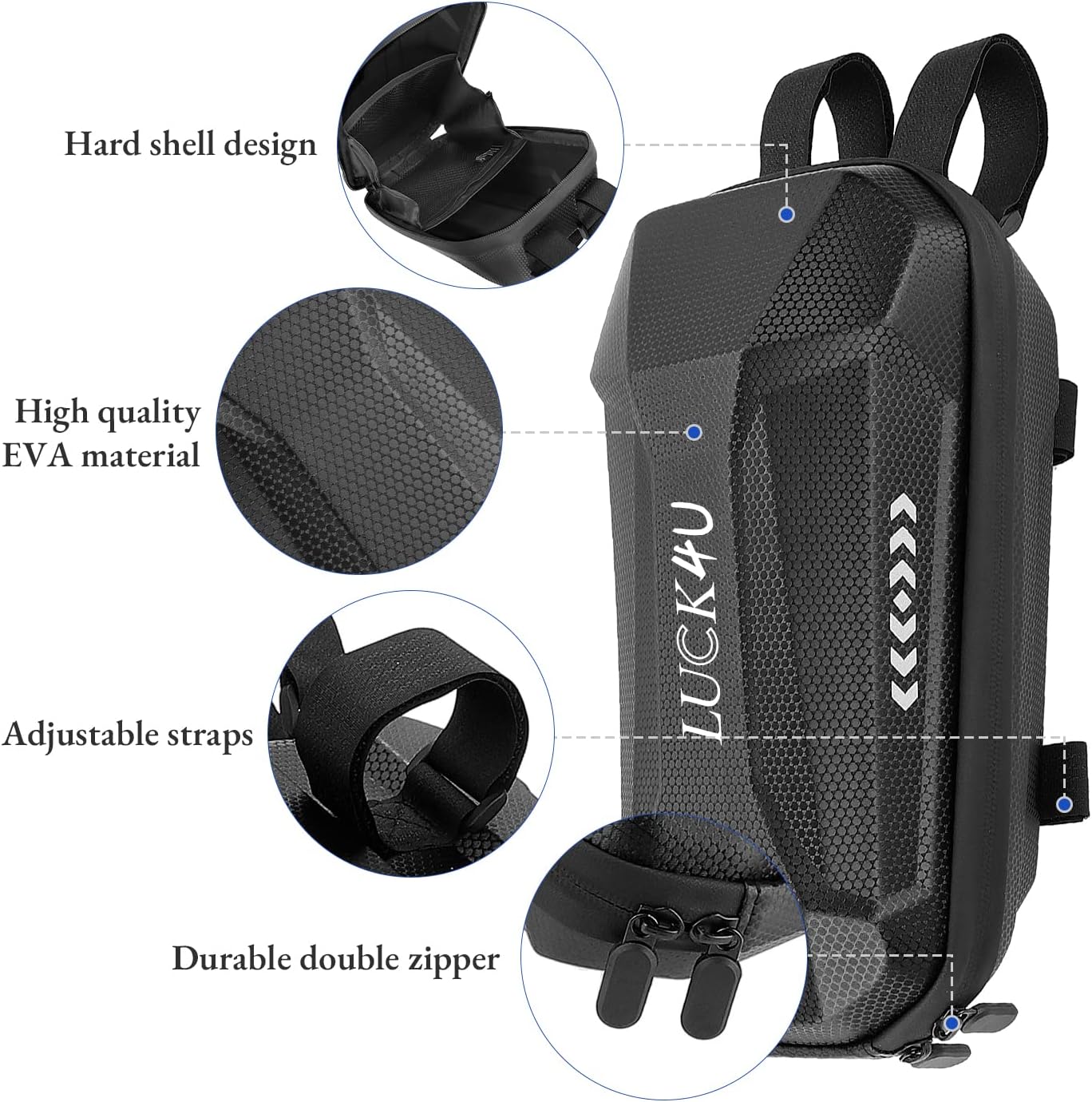 Scooter Bag Scooter Accessories for Carry Charger Repair Tools and Cycling Equipment Large Capacity Handlebar Bag Universal for Electric Scooter Bicycle Self Balancing Scooters