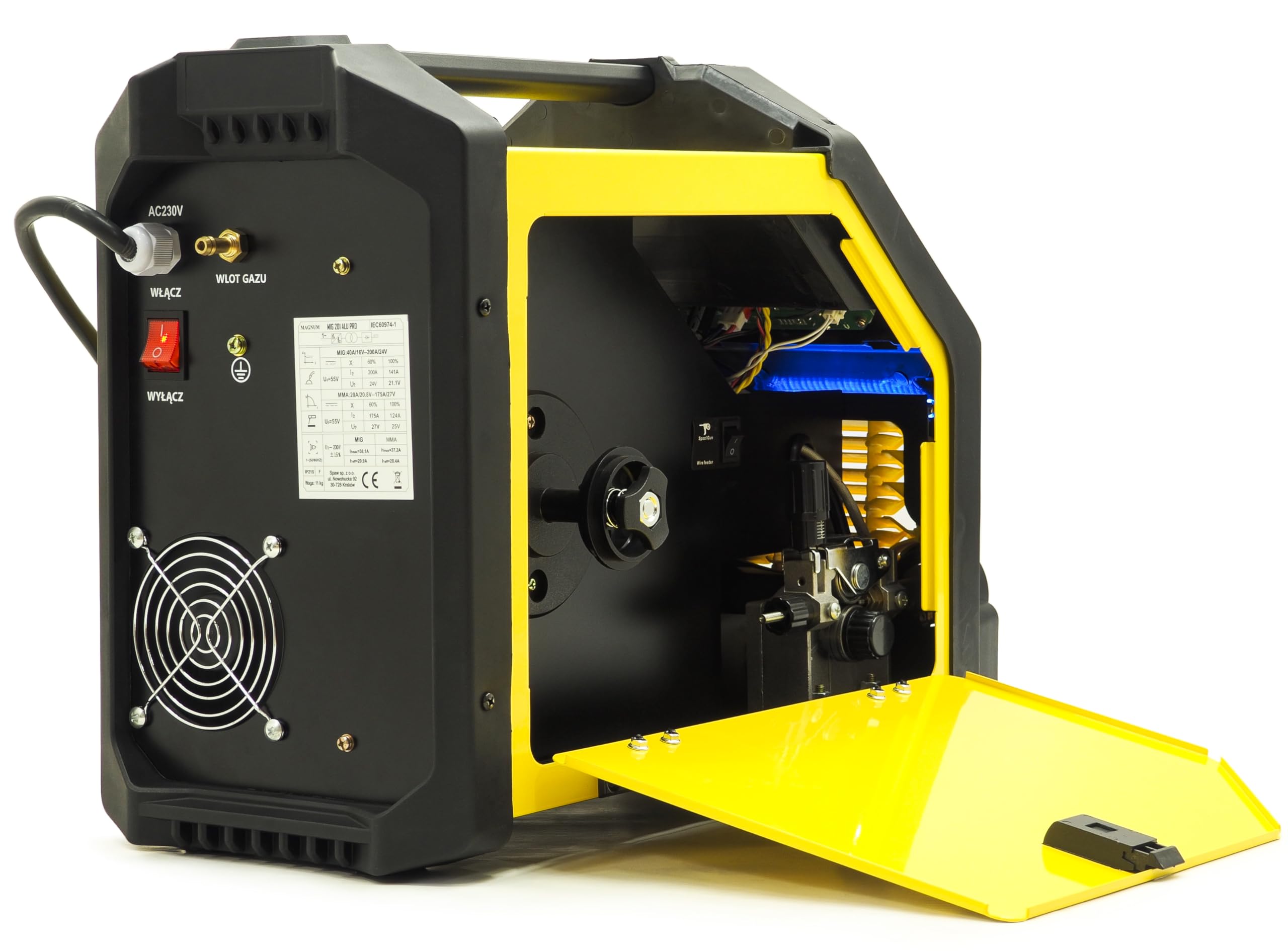 MAGNUM MIG MAG - Saldatrice combinata in alluminio, 230 V, Puls Synergic Inverter 200 A, senza gas, multiprocesso, saldatrice a gas protettivo, MIG 201 ALU PRO Bestschweissen.de