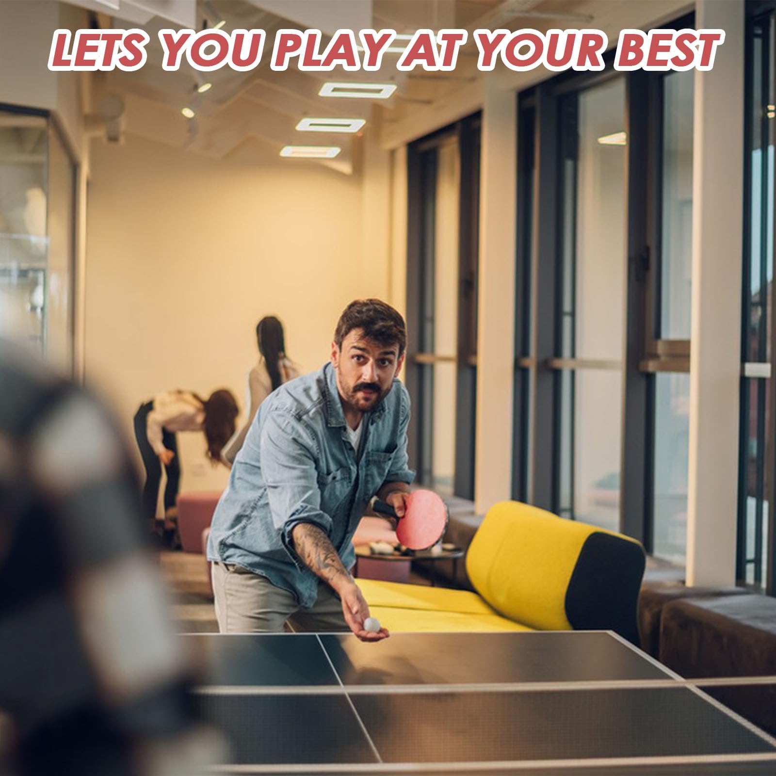 Palas Ping Pong Set, Raqueta de Tenis de Mesa, Incluye 2 Raquetas de Ping Pong, 6 Pelotas, 1 Red de Tenis Mesa Retráctil, 1 Bolsa, Uego Tenis Mesa para Principiantes y Jugadores Avanzados