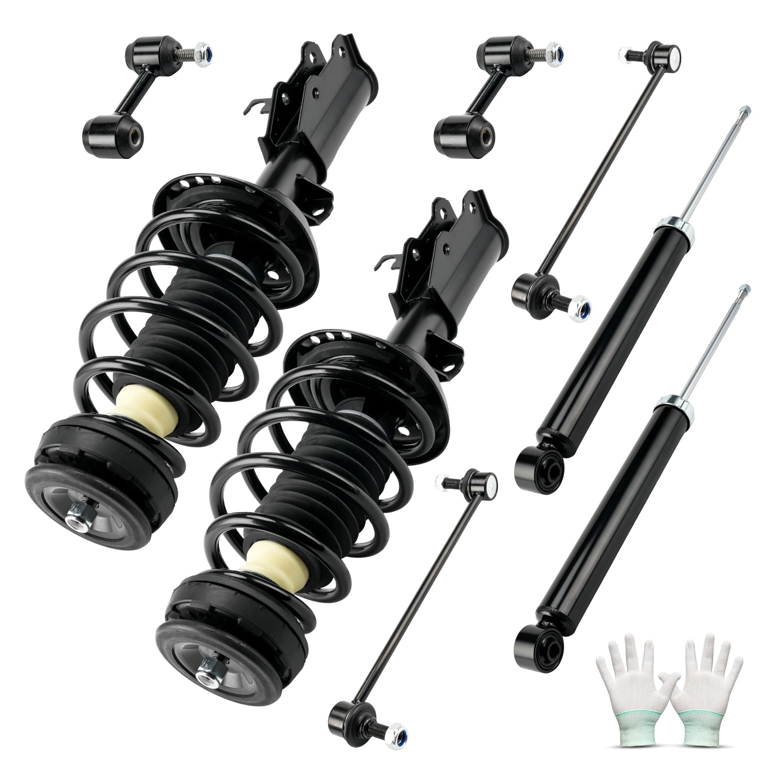 PHILTOP Front and Rear Complete Shock Absorber Strut &amp; Coil Spring Assembly Fit for Malibu 2013-2015,Malibu Limited 2016 Shocks and Struts SR4391、SR4390 set of 4