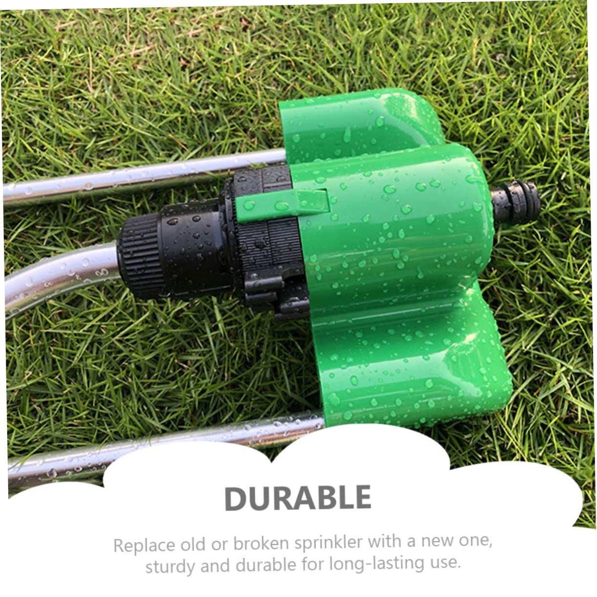 SUPVOX Irrigatore Oscillante da Giardino a 17 Fori in Lega di Alluminio e Plastica, Spruzzo Uniforme e Fine, per Prato e Orto