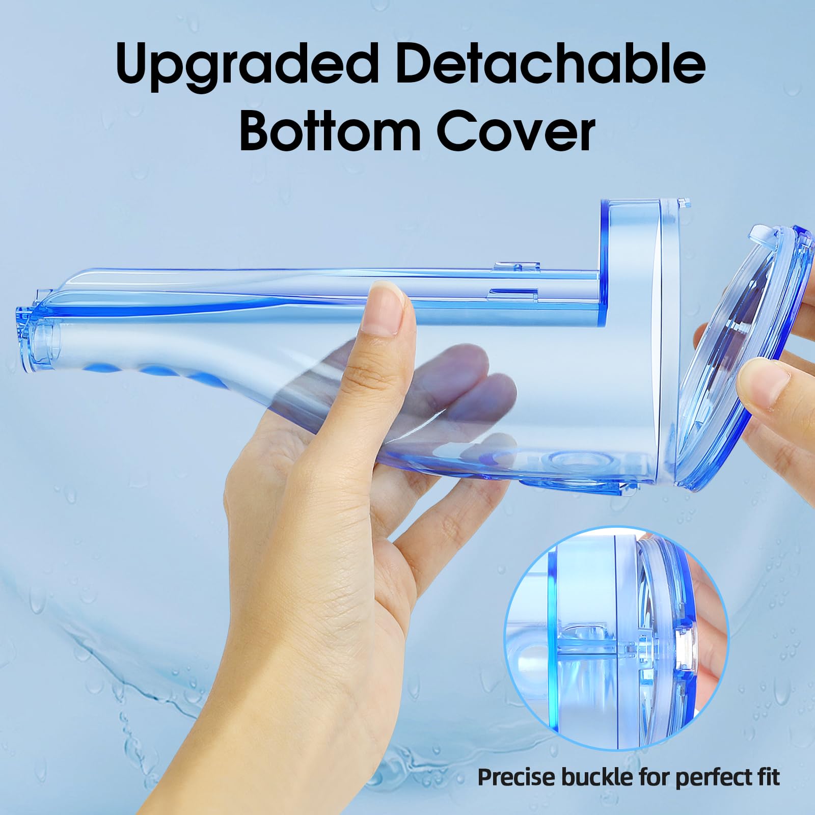 Hydropulseur dentaire : Irrigateur buccal portable sans fil 300 ml rechargeable nettoyant d'irrigation de voyage IPX7 étanche pour nettoyage des dents Blanc