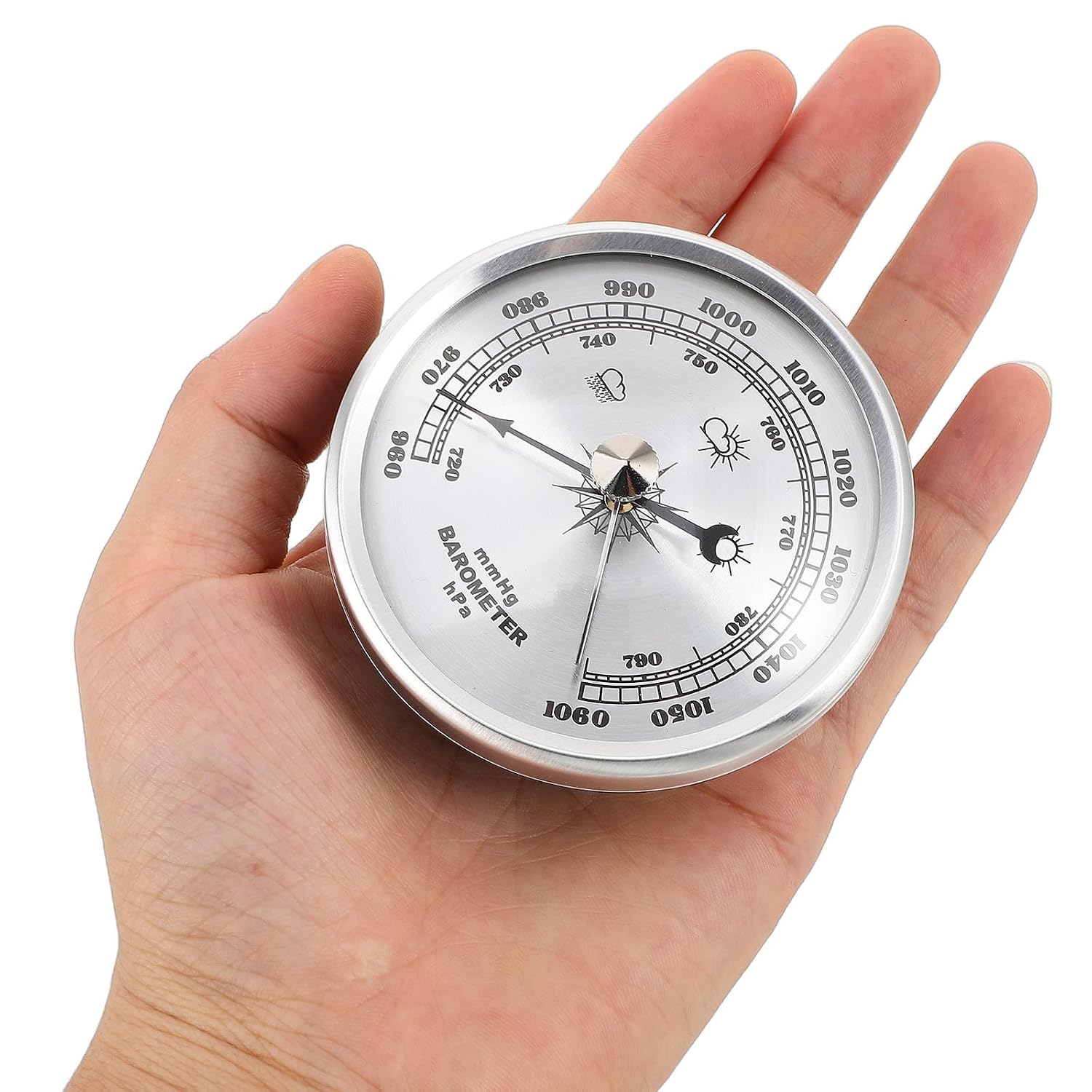 KICHOUSE Indoor Barometer - High Precision Barometers for Indoor Outdoor Fishing - 70mm/3" Diameter Pressure Gauge for Accurate Home Monitoring