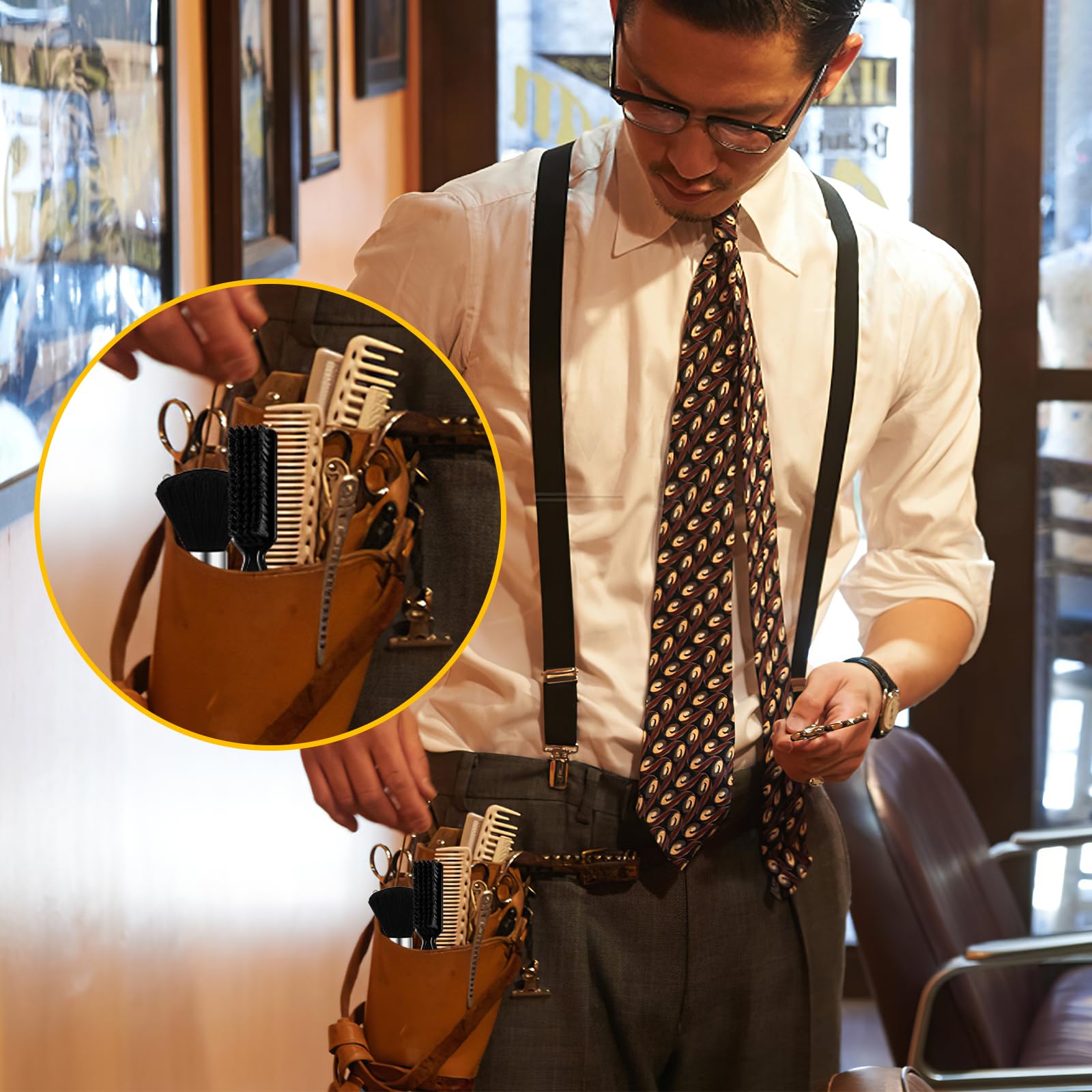 2 Stück Nackenpinsel Friseur Bürste Friseur Zubehör Nackenpinsel Barber Brush für Die Reinigung Gebrochener Haare am Hals Halsbürste Zubehör für Friseurladen Salon