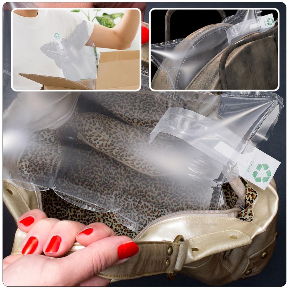 50 Pièces de Coussins Gonflables pour Emballage, Paquet Vide D’Air Anti-Collision, Protection Colis Rapide et Transport, Recyclables