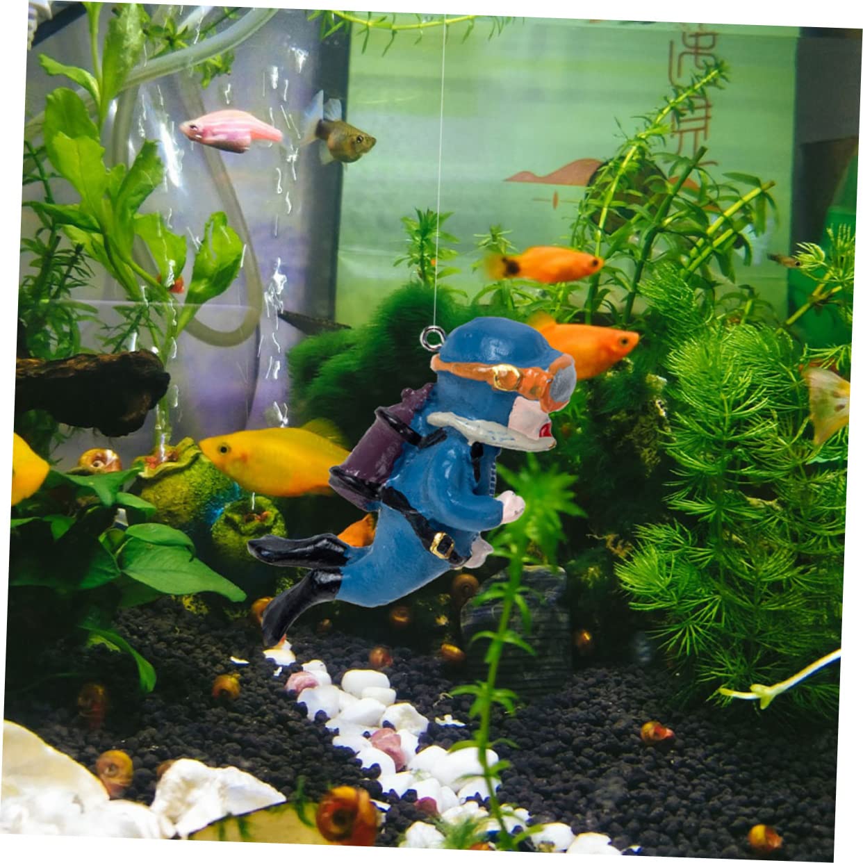 Angoily 10pièces Figurines De Plongeurs Décoratives Ornements Adorables pour Aquariums Décor Flottant pour Réservoirs De Poissons