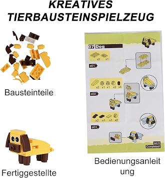 3 in 1 Mini Building Bricks Set - 12pcs Animals Blocks, Mini Toys Party Bag Fillers for Kids, Animal Building Fidget Toys for Children Ages 6-12+, Birthday Toys, Party Decorations Advent