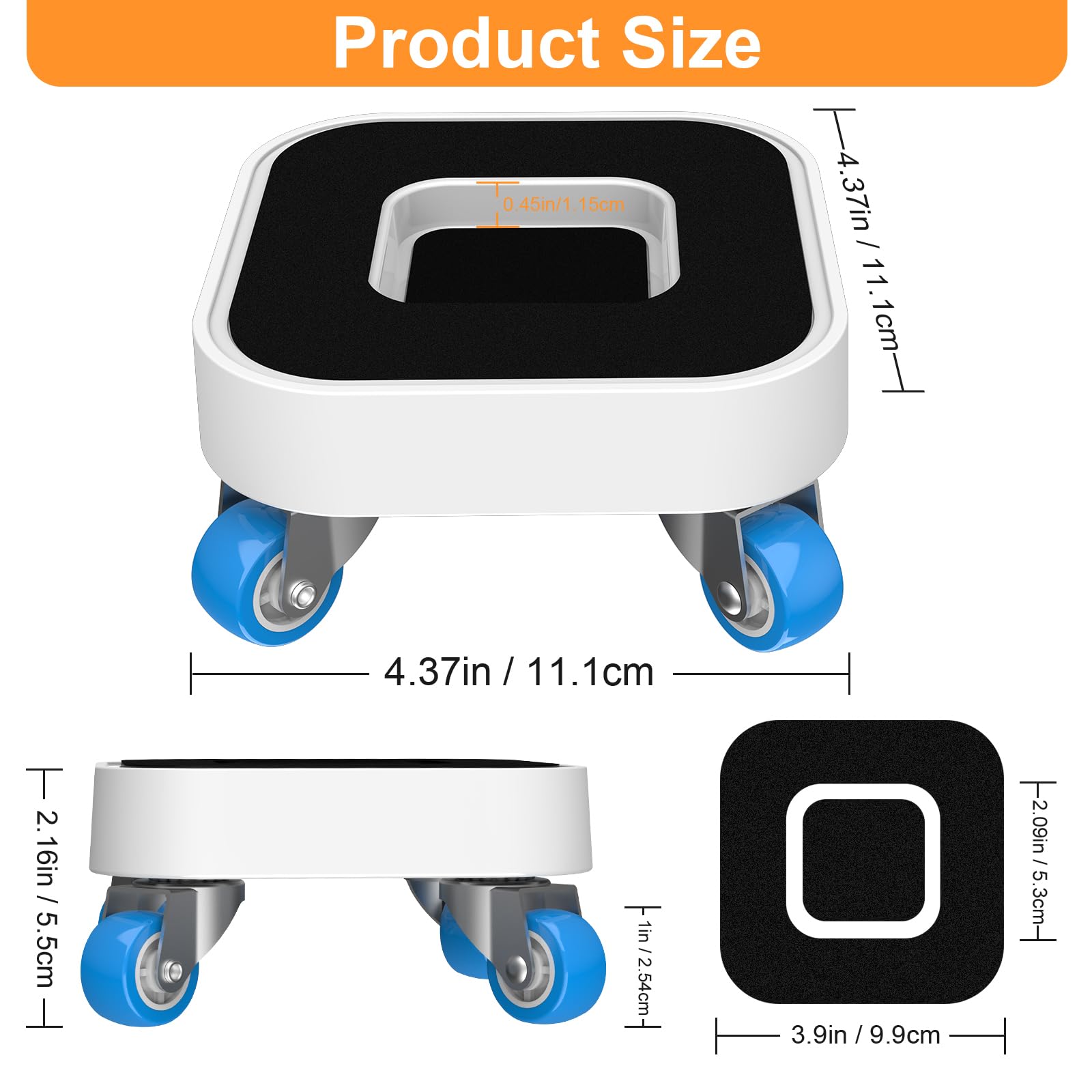 NIUXX Furniture Mover Slider with 360° Rotating Wheels (Pry Bar Not Included), Heavy Duty Appliance Dolly Roller for Sofa Bed - Image 2