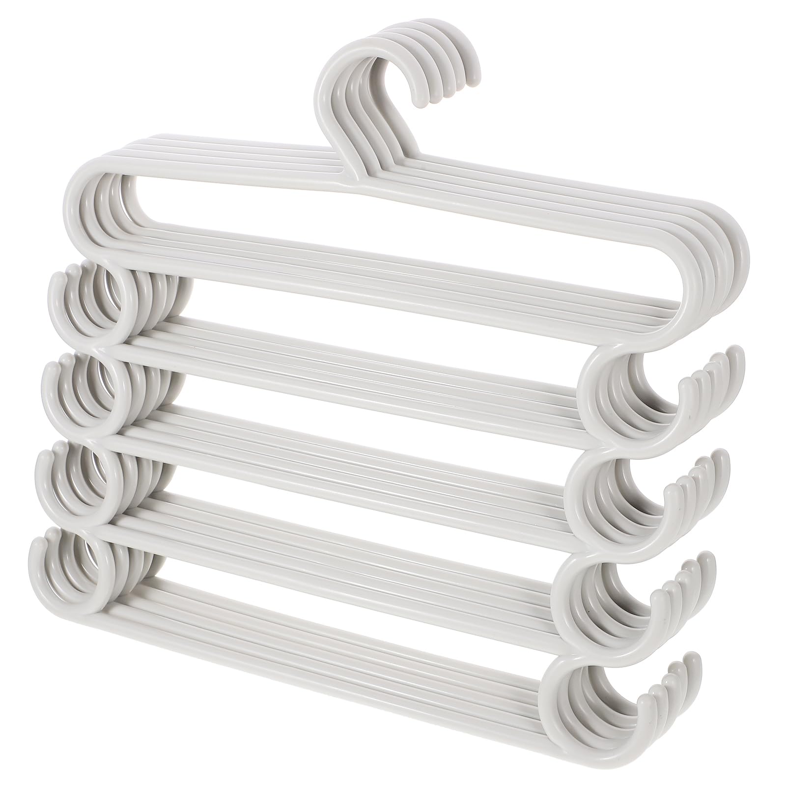 Alipis 5 Stück Multipurpose Teiliger Hosenbügel Organizer mit Mehrschichtigem Design Platzsparend Kratzfrei Hohe Tragkraft für Hosen Schals und Krawatten Vielseitiger Kleiderschrank