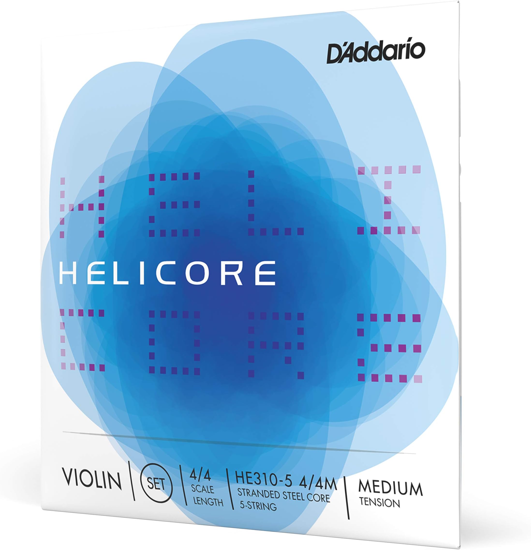 D'Addario Helicore Violin 5-String Set, 4/4 Scale, Medium Tension