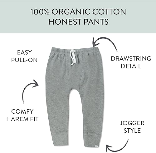 Miniatura 2 de HonestBaby Honest Pants Joggers Pull on 100% Organic Cotton for Infant Baby and Toddler, Boys, Girls, Unisex