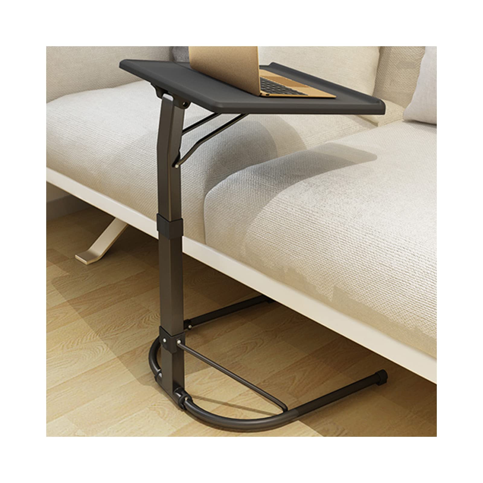 Mobile Laptop Stand Portable Laptop Desk Cart with Height Adjustable Flat Top A
