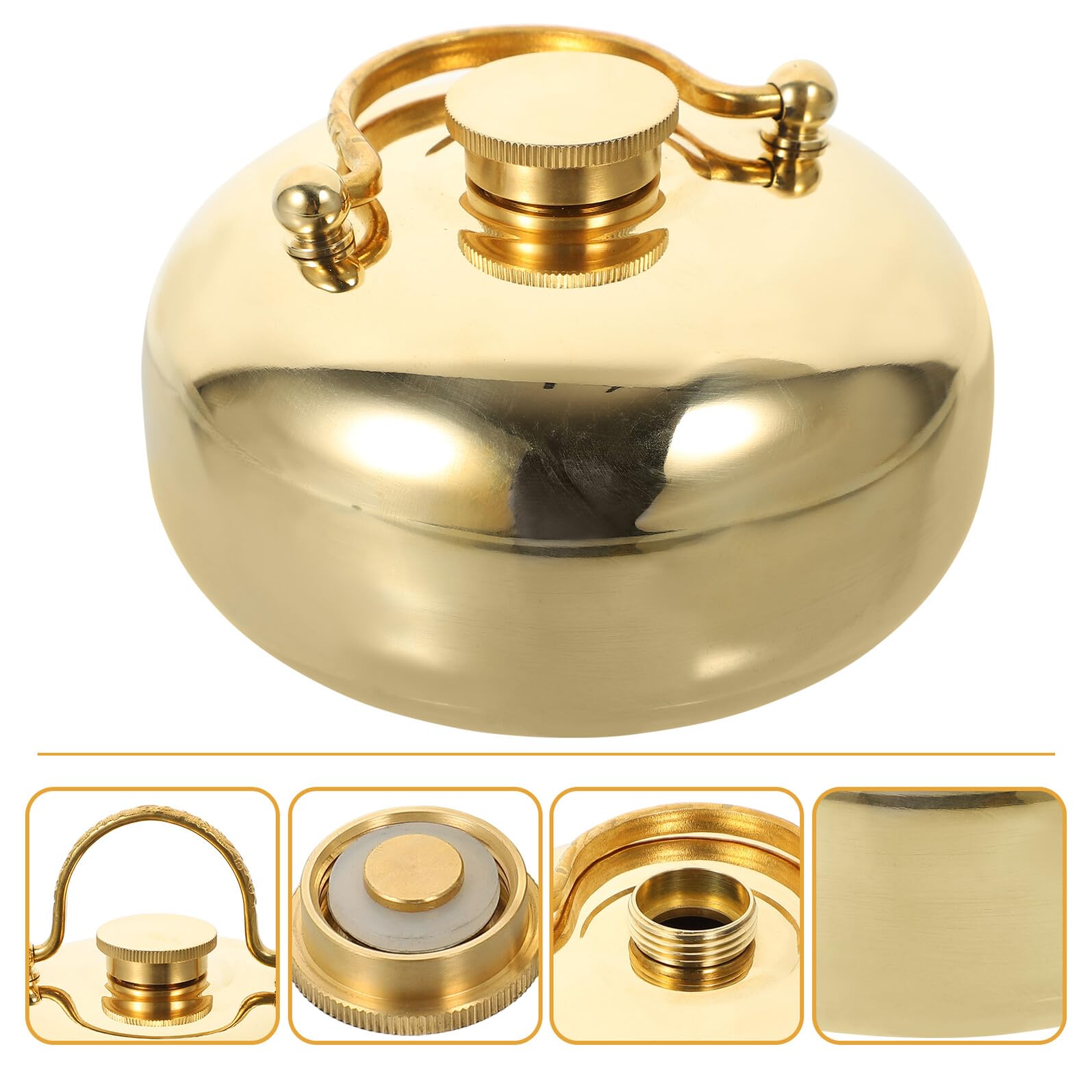 Gatuida Hervidor de Cobre para Calentar Manos Bolso de Agua Caliente Pequeño Reutilizable Bolsa Térmica para Oficina Calentador de Invierno Color Aleatorio